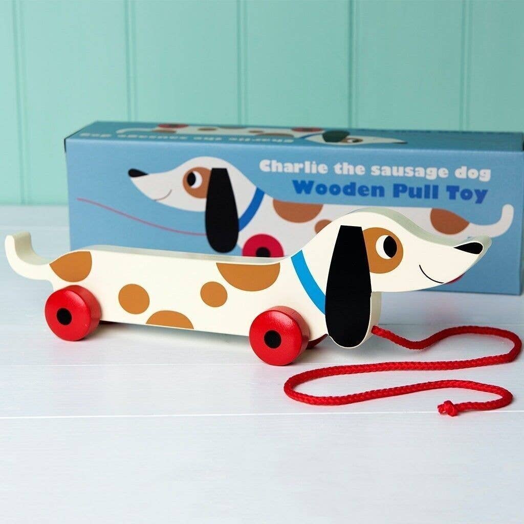 Wooden Pull Toy - Charlie The Sausage Dog SECONDS