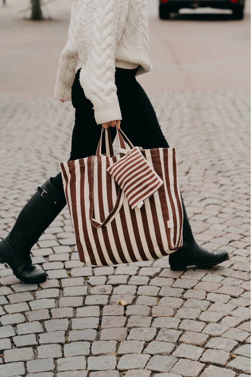 Tote Bag | Burgundy Stripe