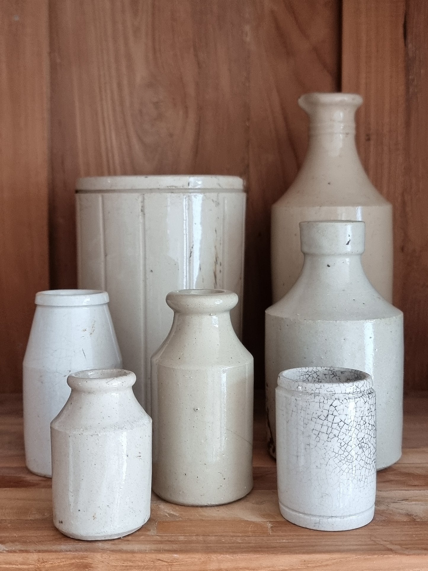 Vintage Stoneware Bottle | Oat