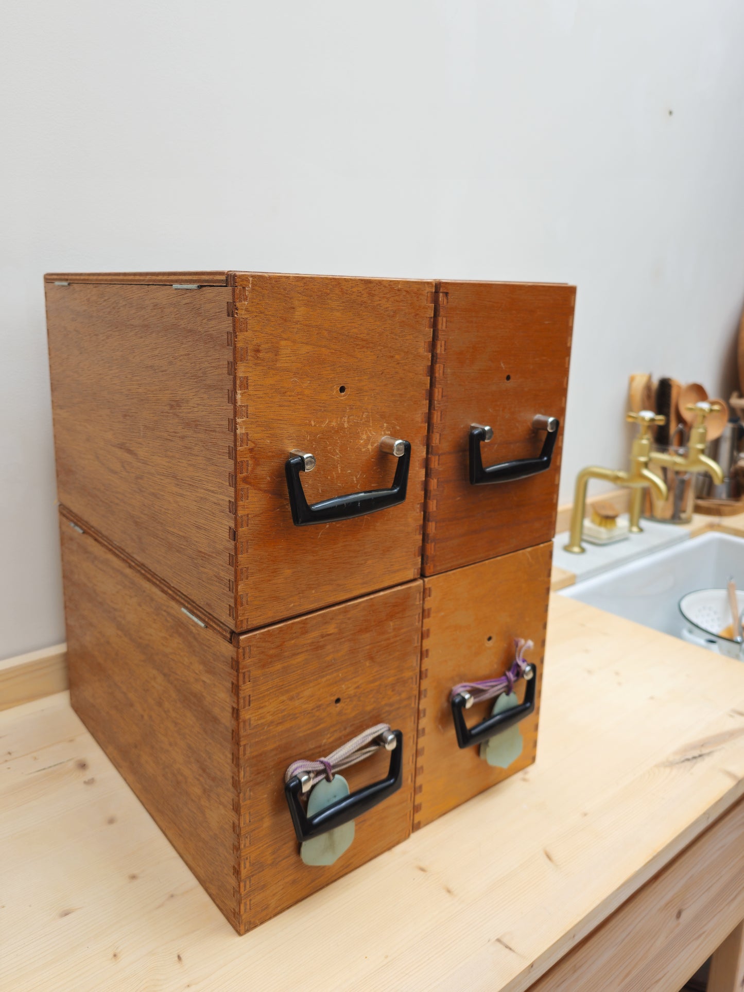 Vintage Japanese Microscope Ply Box
