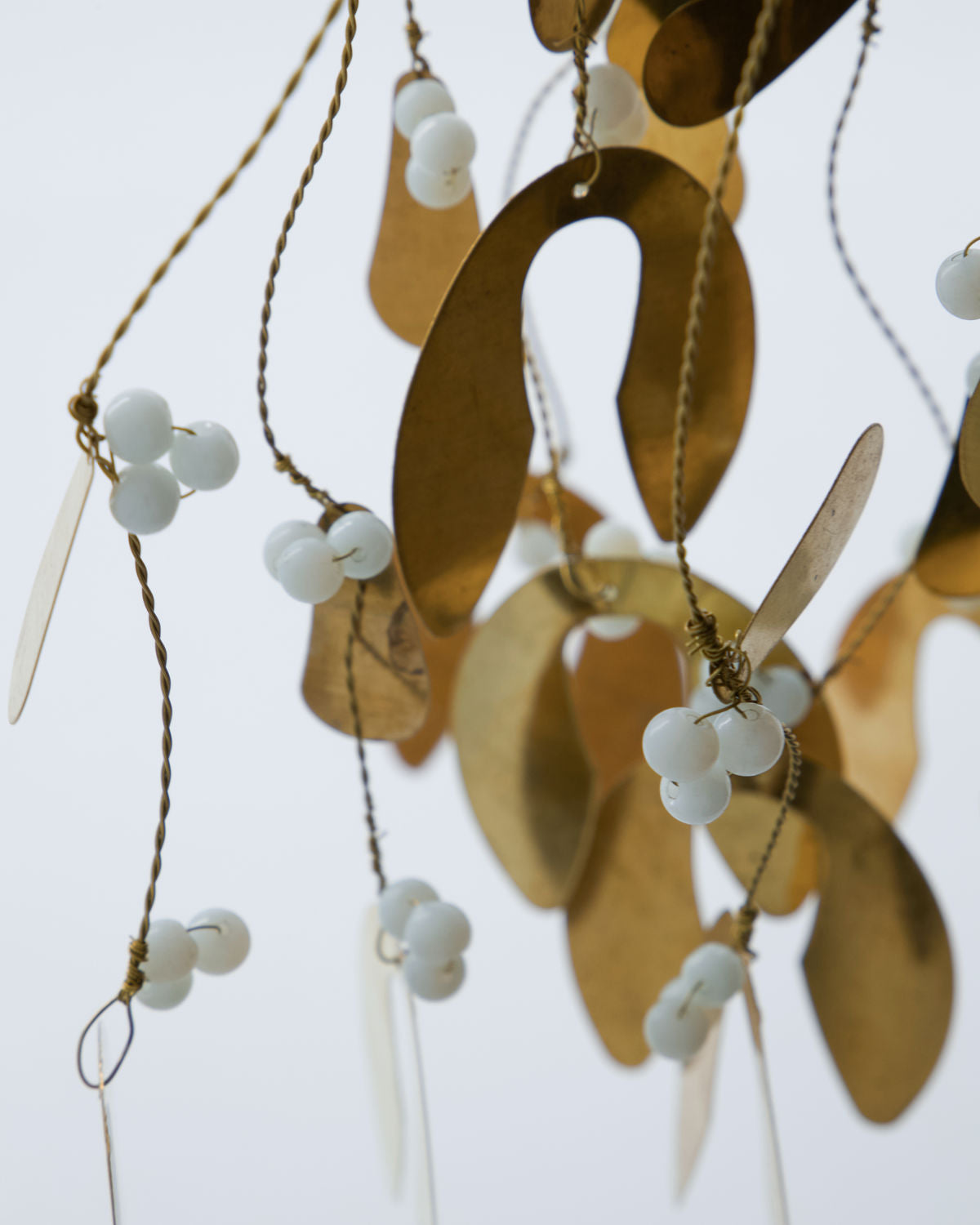 Antiqued Brass Mistletoe Ornament