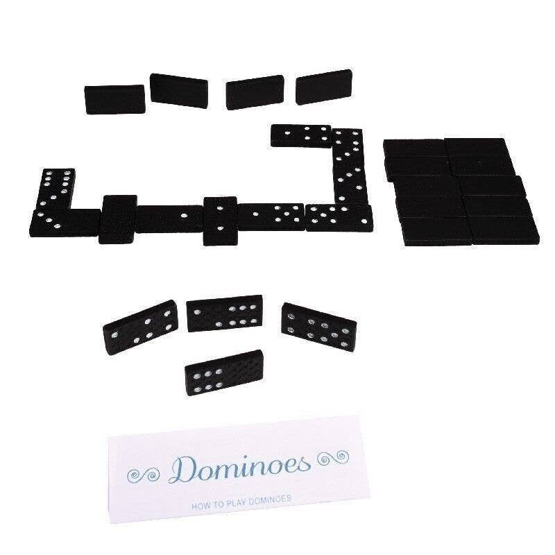 Wooden Box of Dominoes