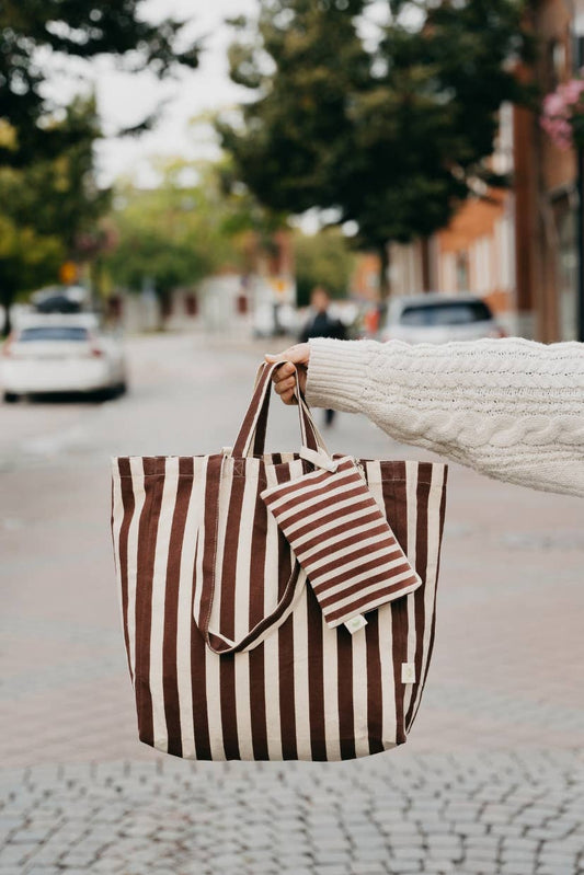 Tote Bag | Burgundy Stripe
