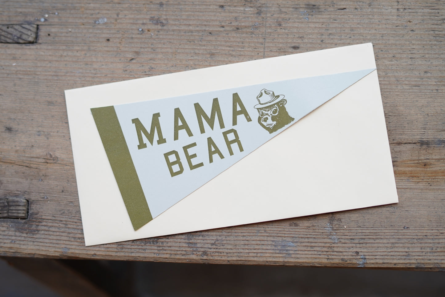 Mama Bear Pennant Flag Card
