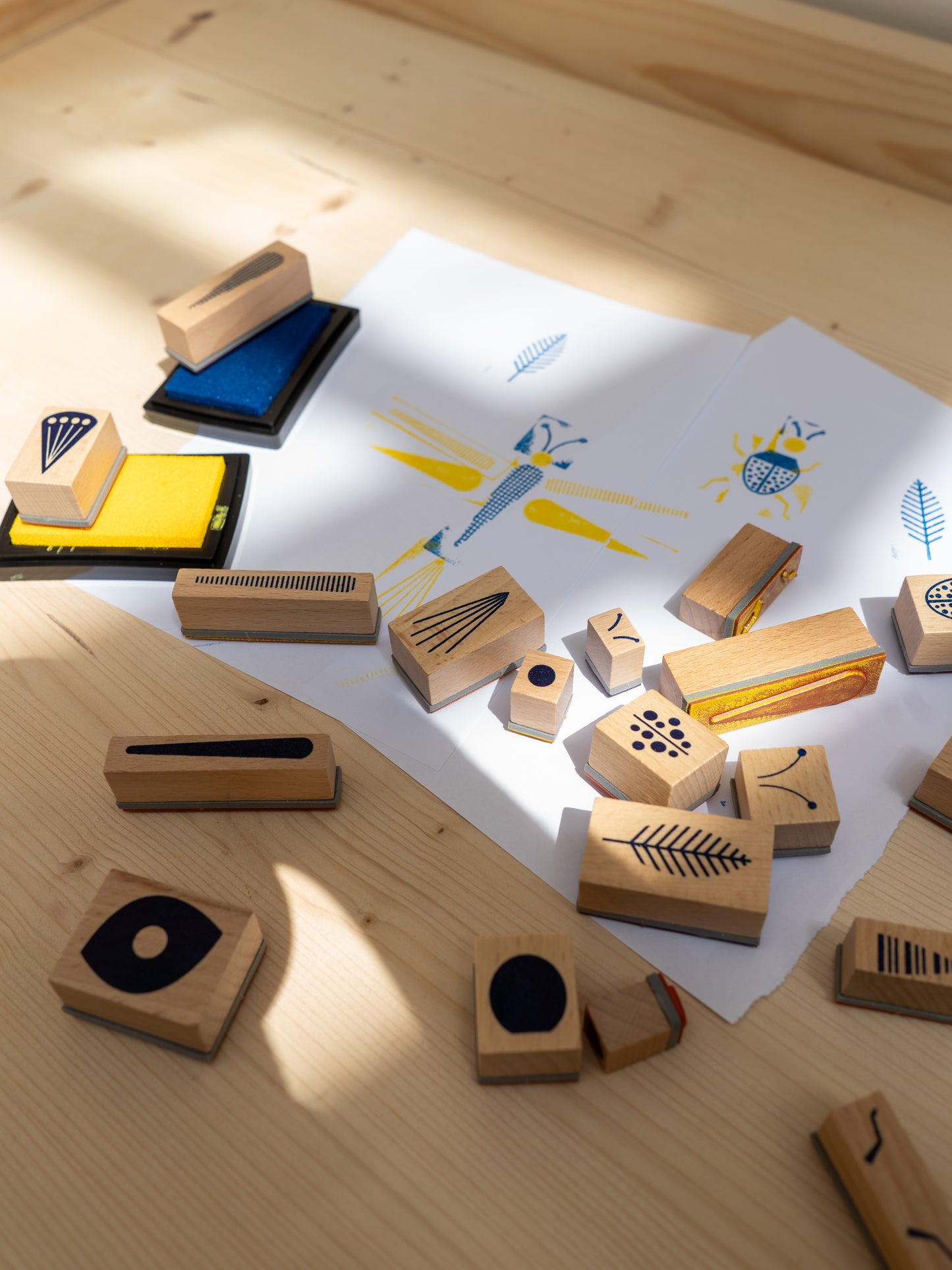 Wooden Stamp Set | Butterflies & Bugs
