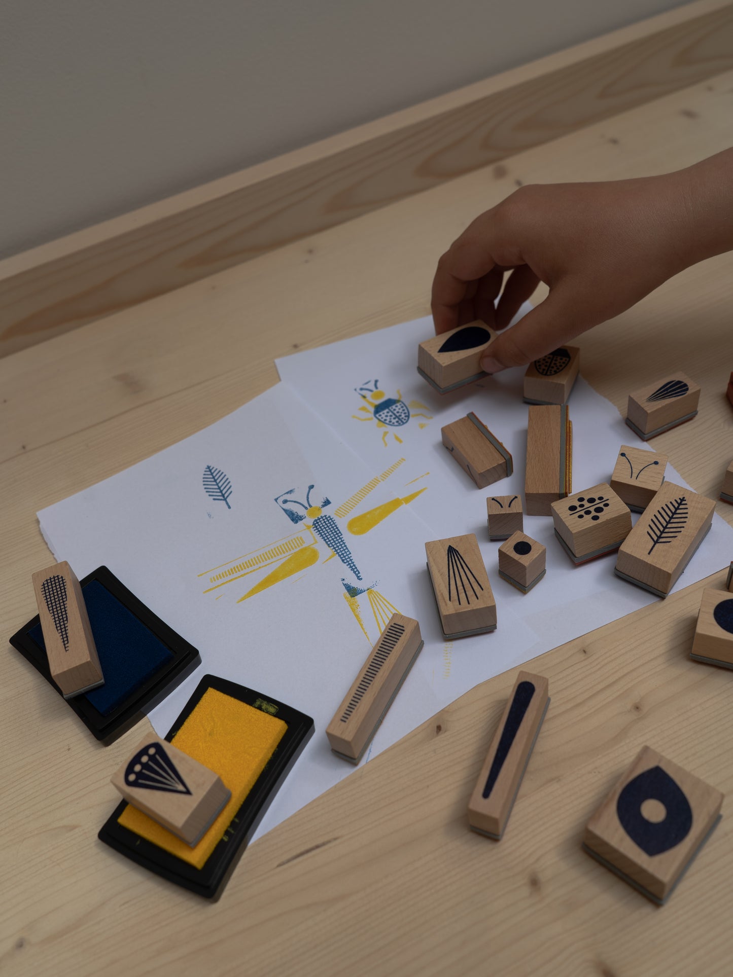 Wooden Stamp Set | Butterflies & Bugs