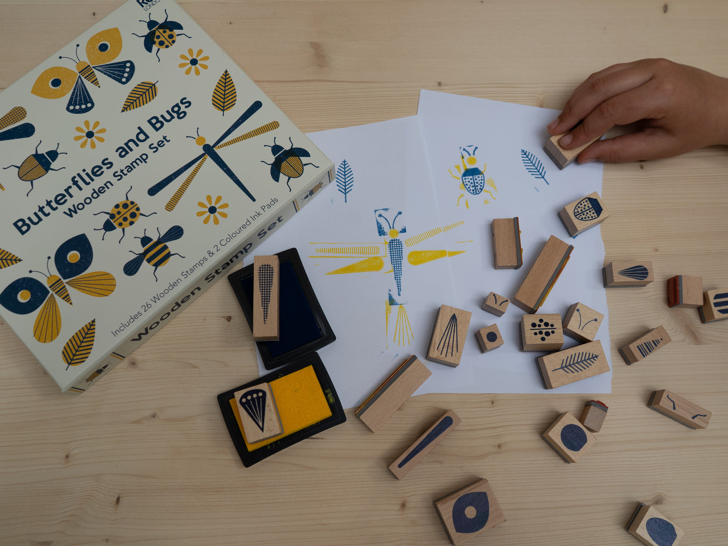 Wooden Stamp Set | Butterflies & Bugs