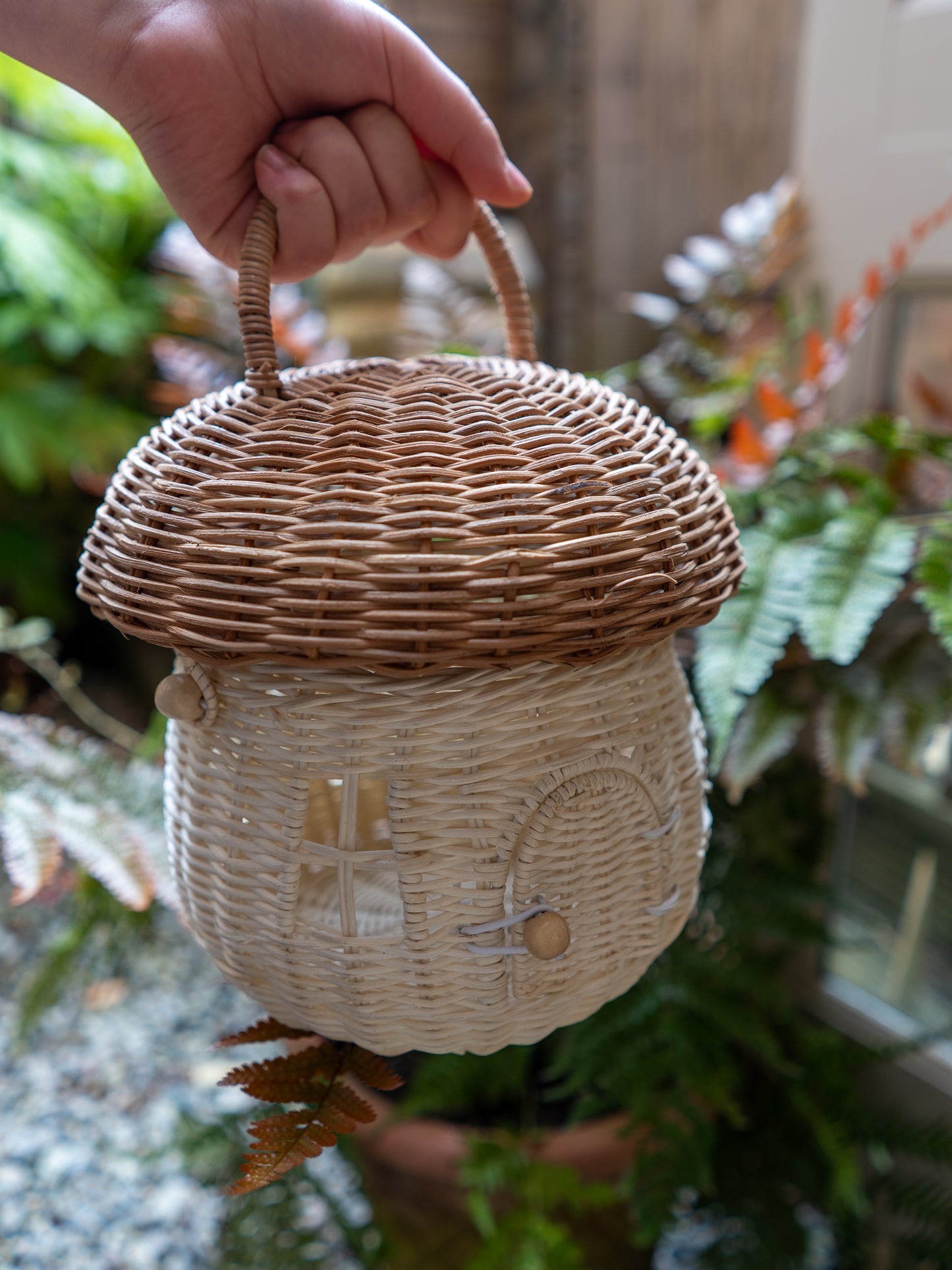 Rattan Mushroom Basket