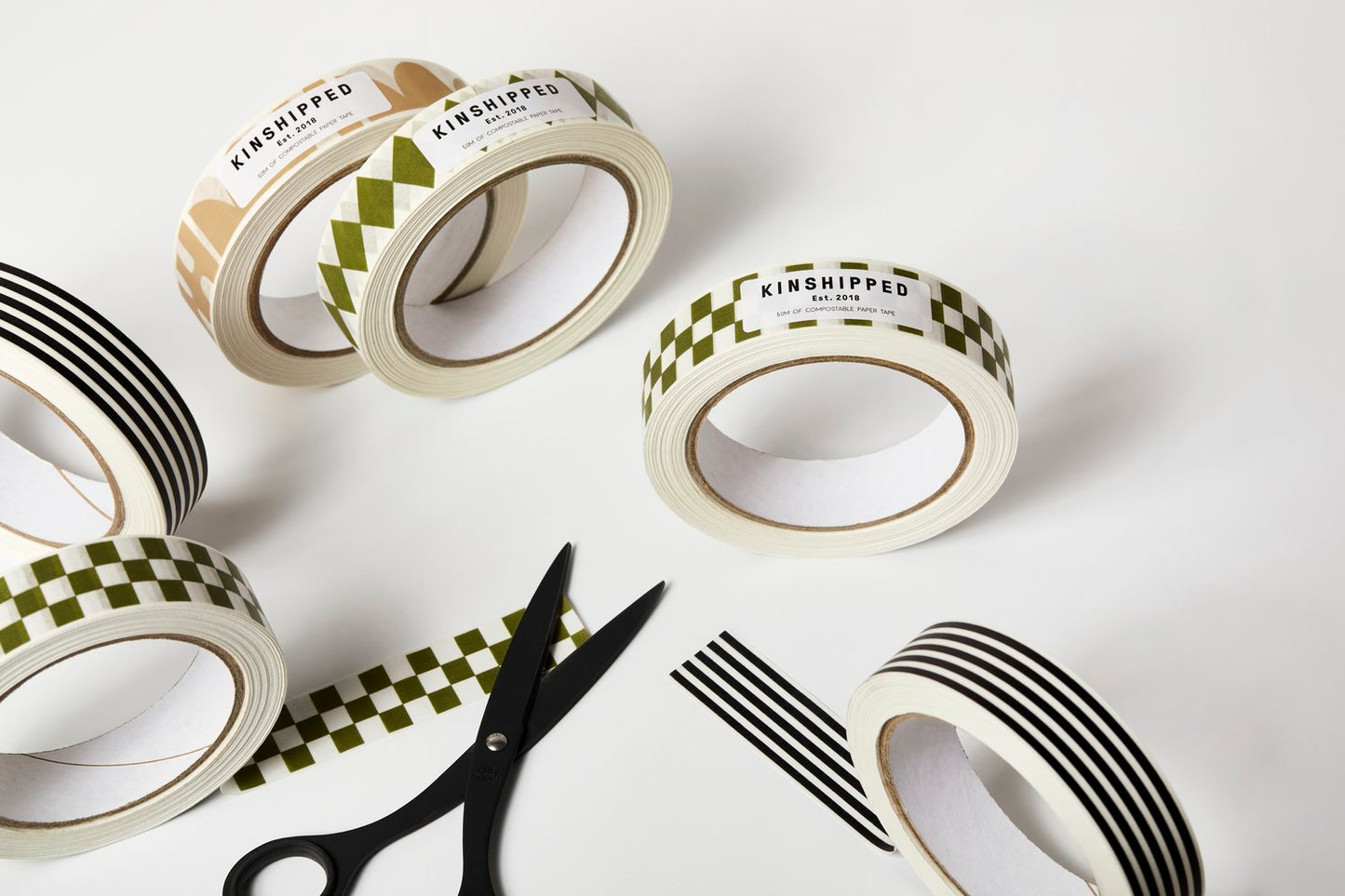 Paper Tape | Green Checkerboard