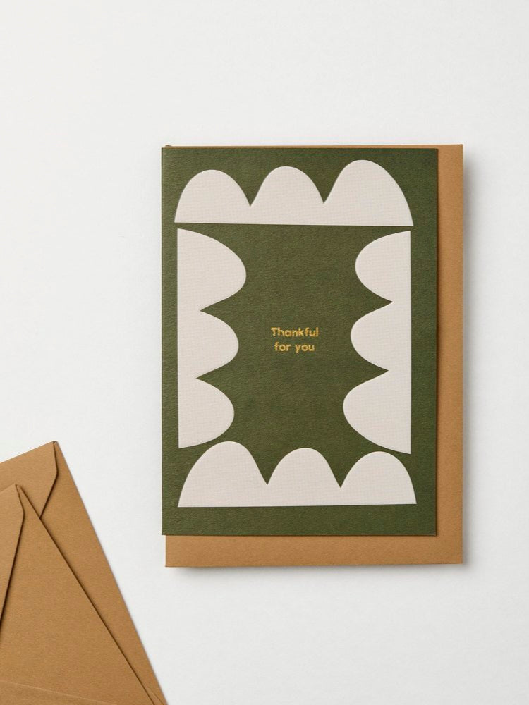 Thankful For You Embossed Card