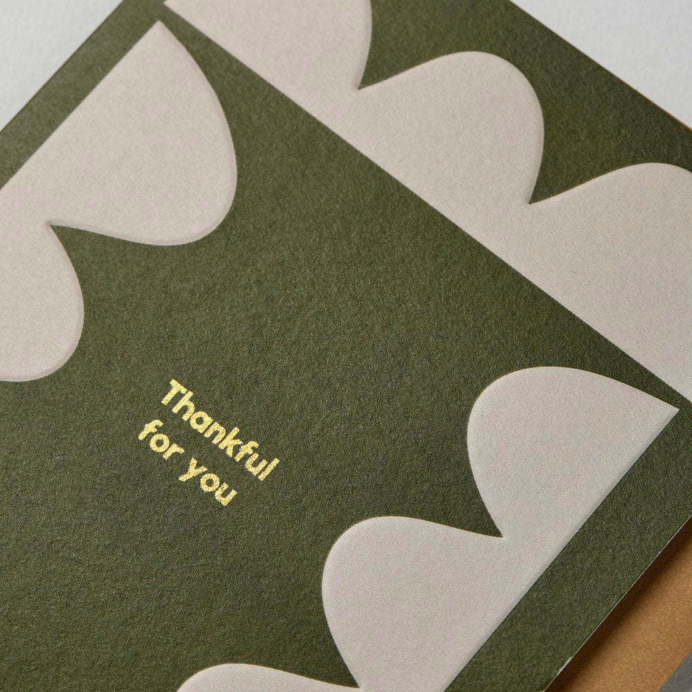 Thankful For You Embossed Card