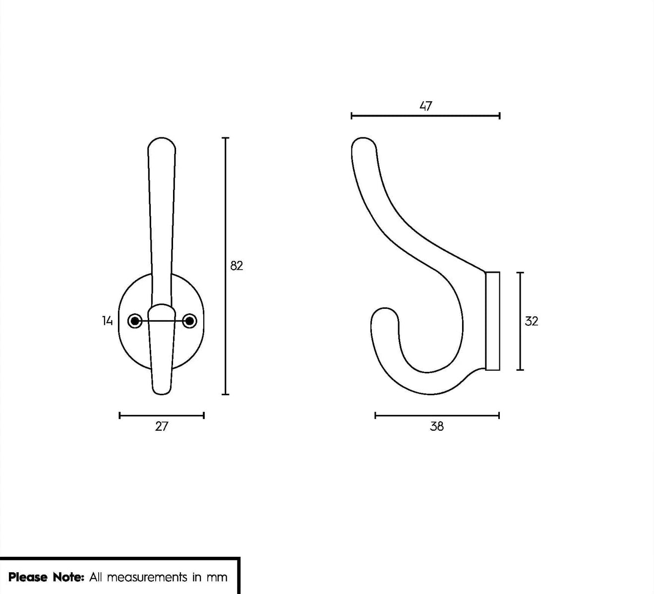 Coat Hook | Various Colours