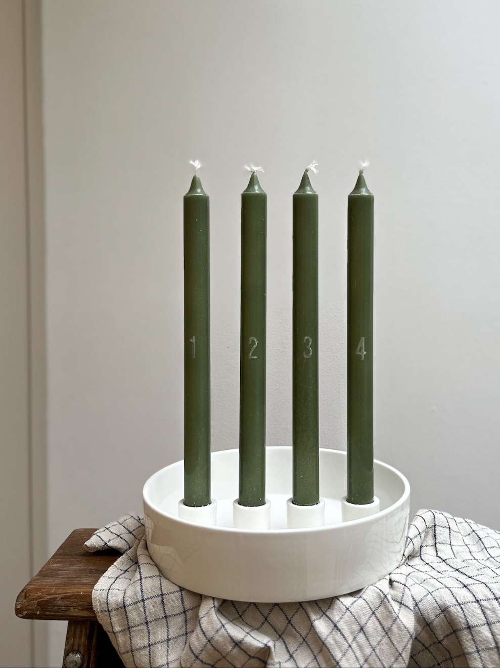 Advent Candle Set | Dusty Green