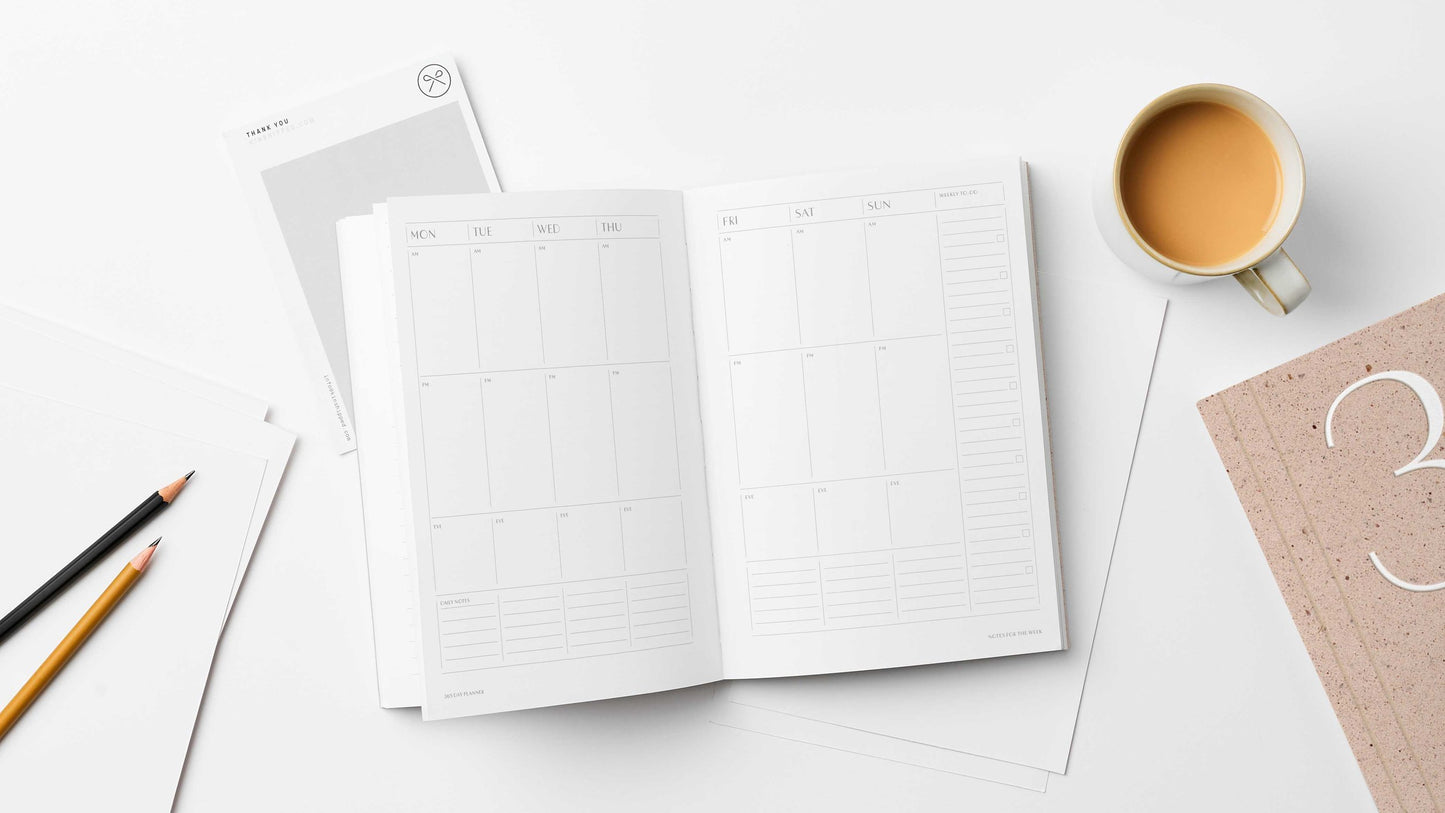 365 Lay Flat Undated Planner | Kraft