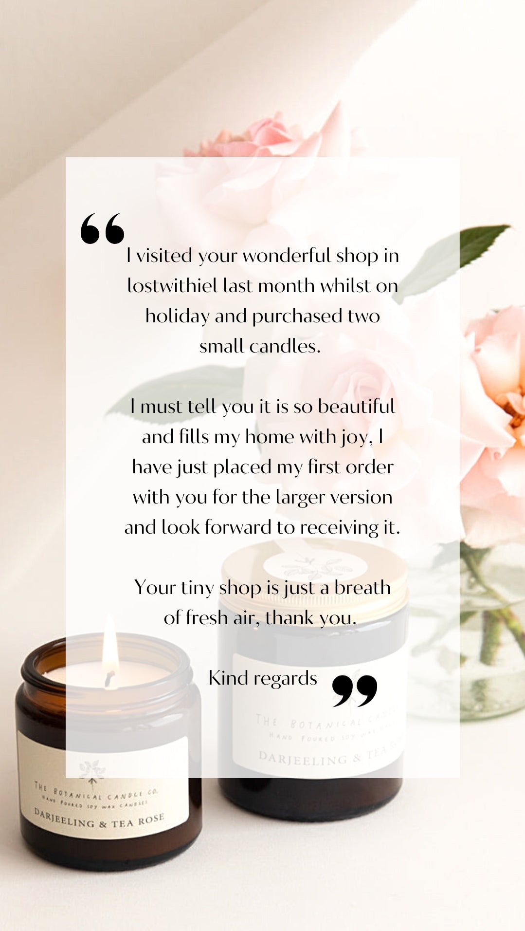 Darjeeling & Tea Rose | Soy Scented Candle