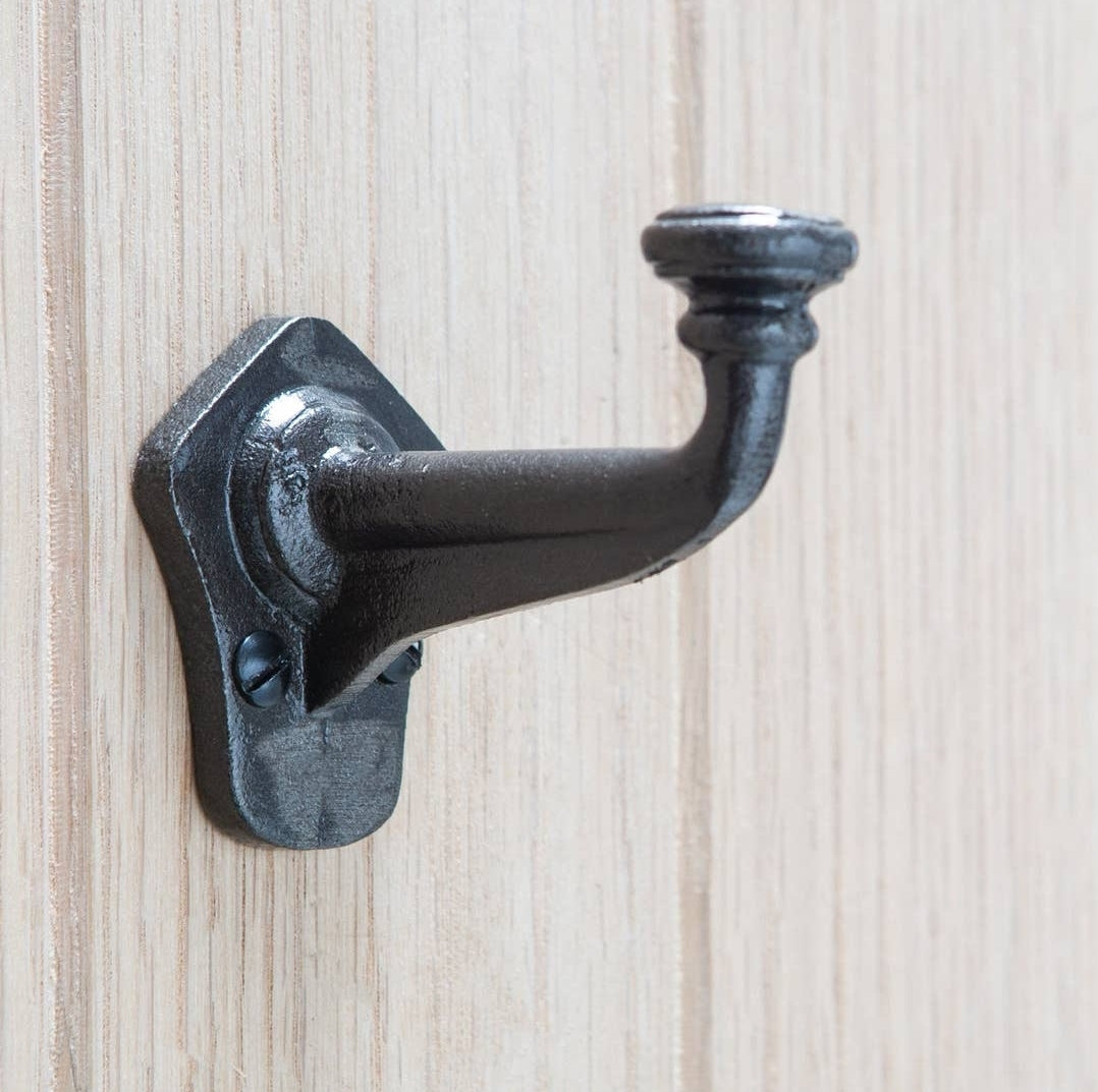 Flat Top Larder Hook | Black