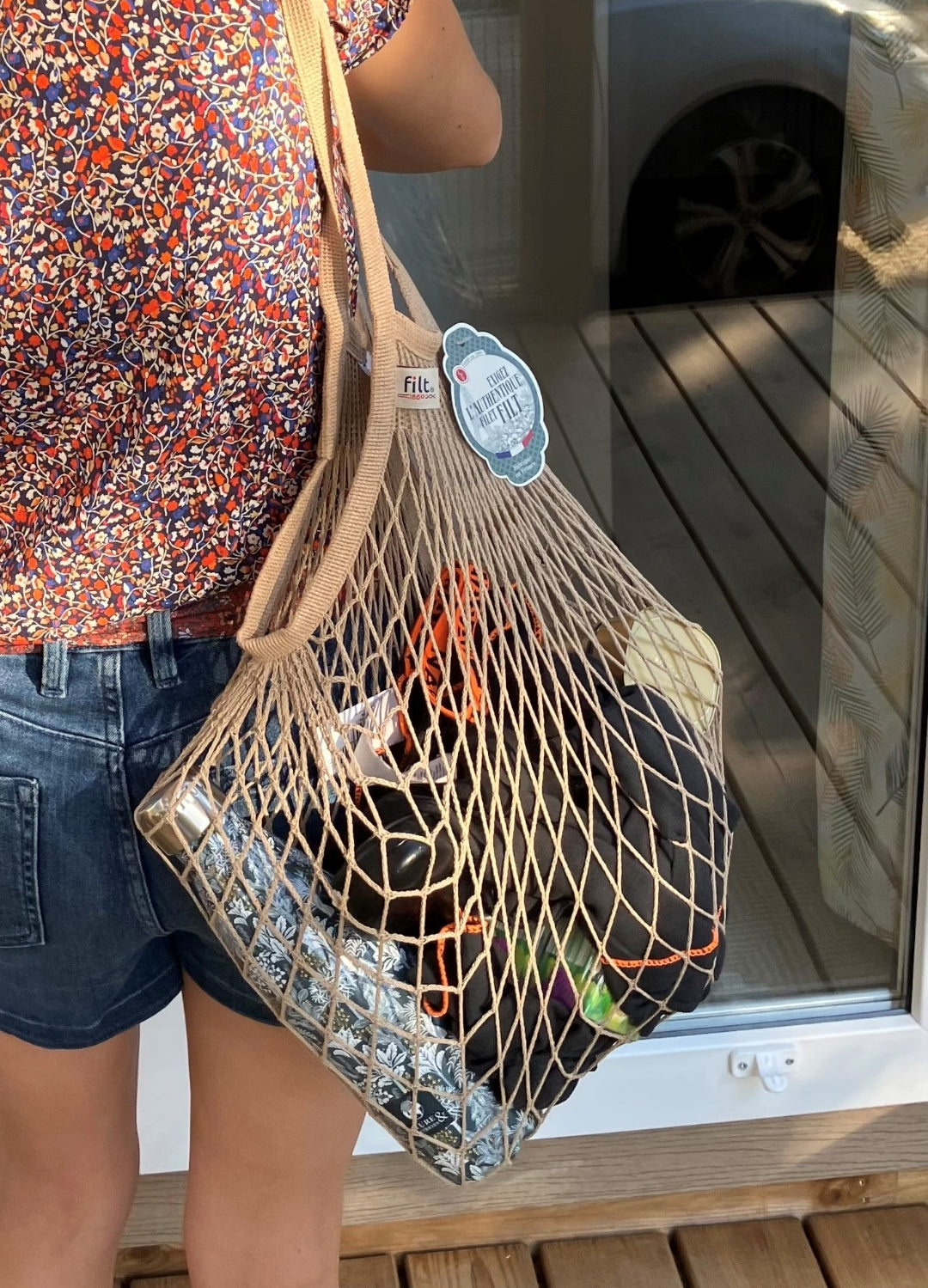 French String Market Bag | Beige