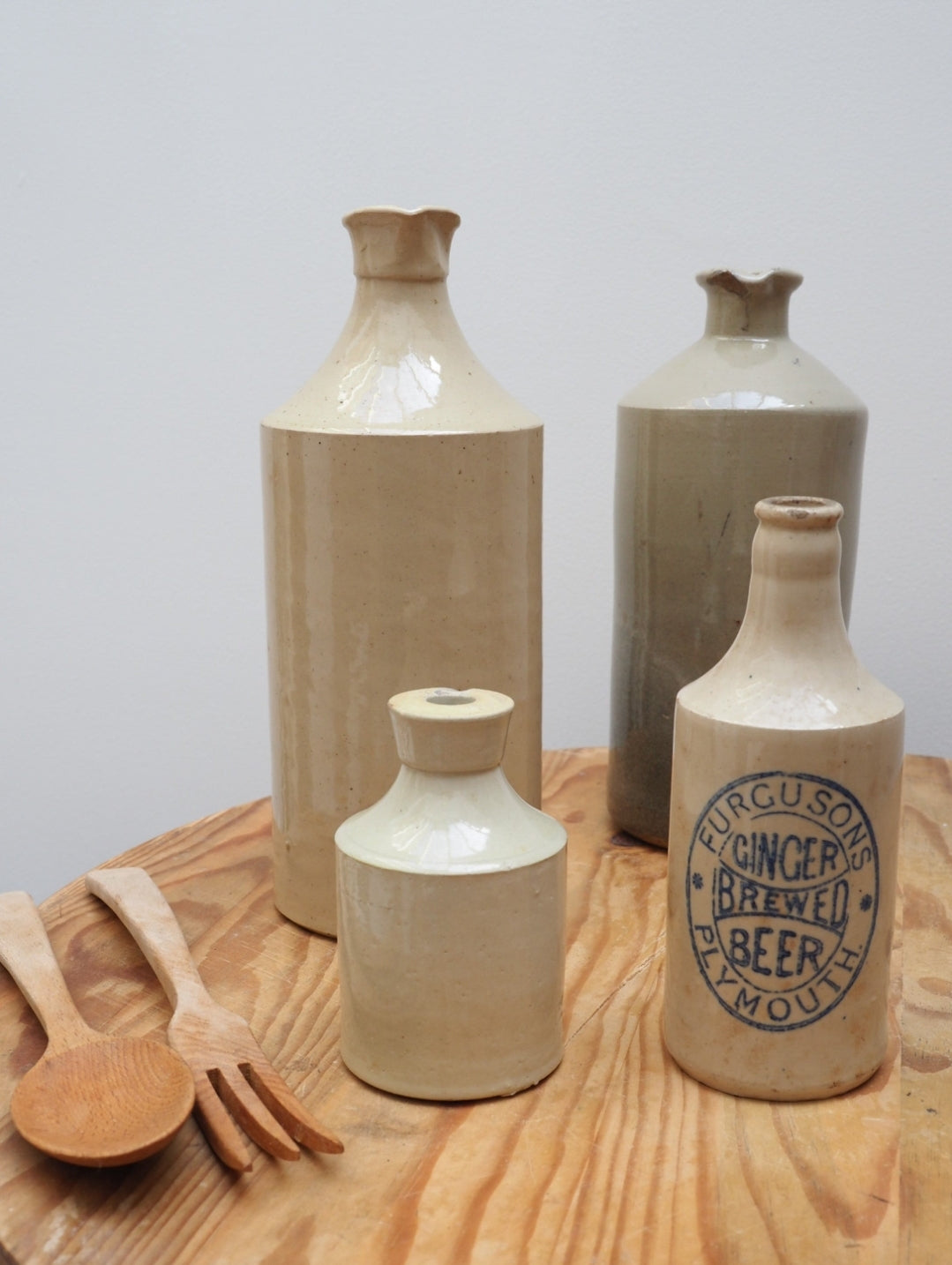 Vintage Stoneware Bottle | Oat