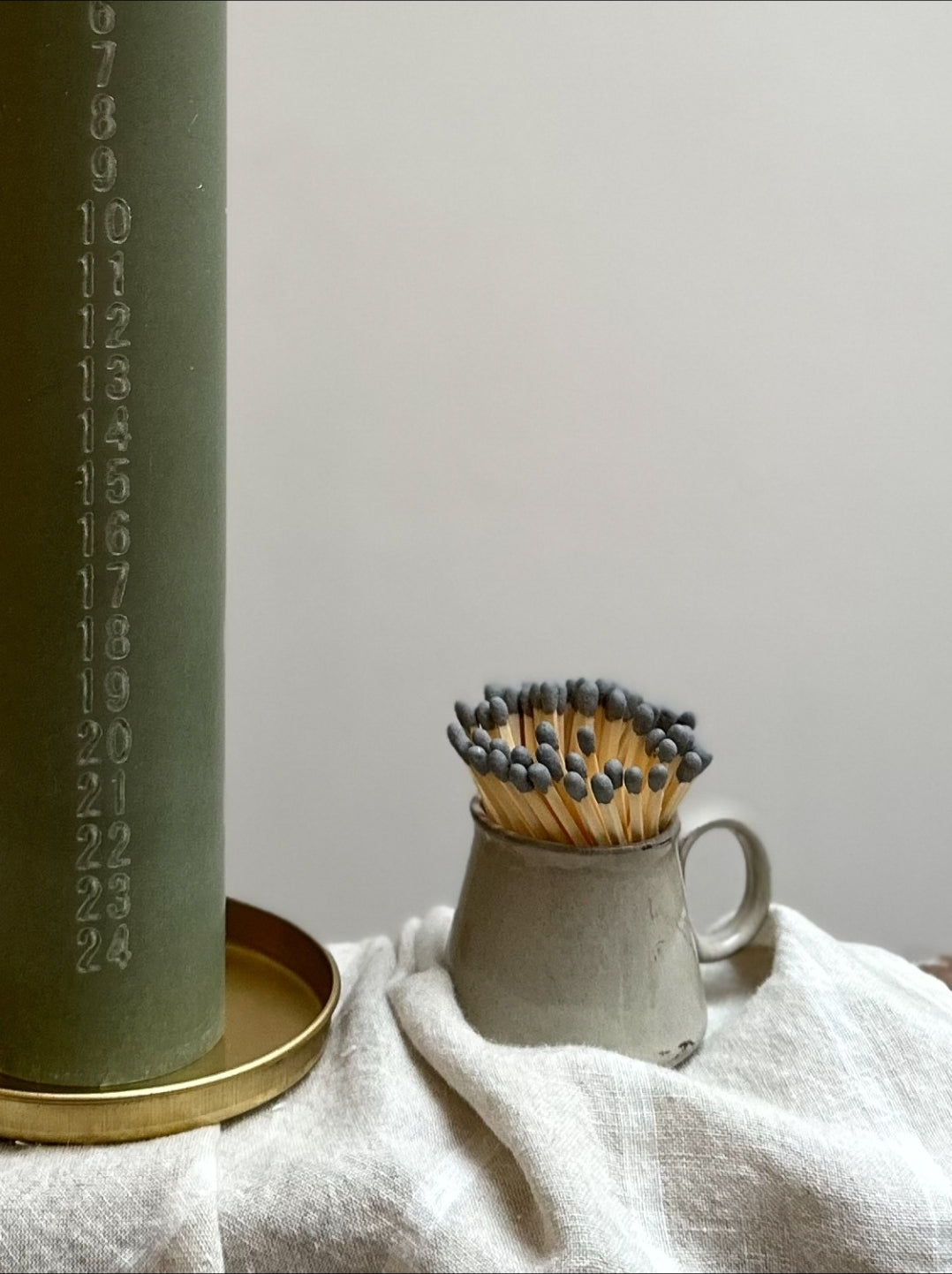 Advent Candle | Dusty Green