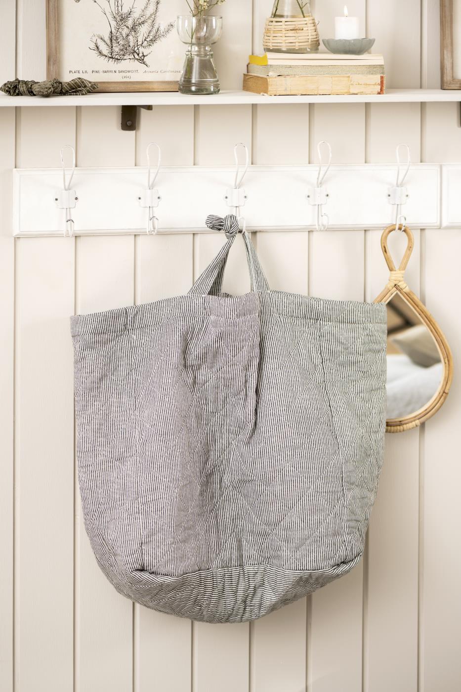 Quilted Bag | Grey Stripe