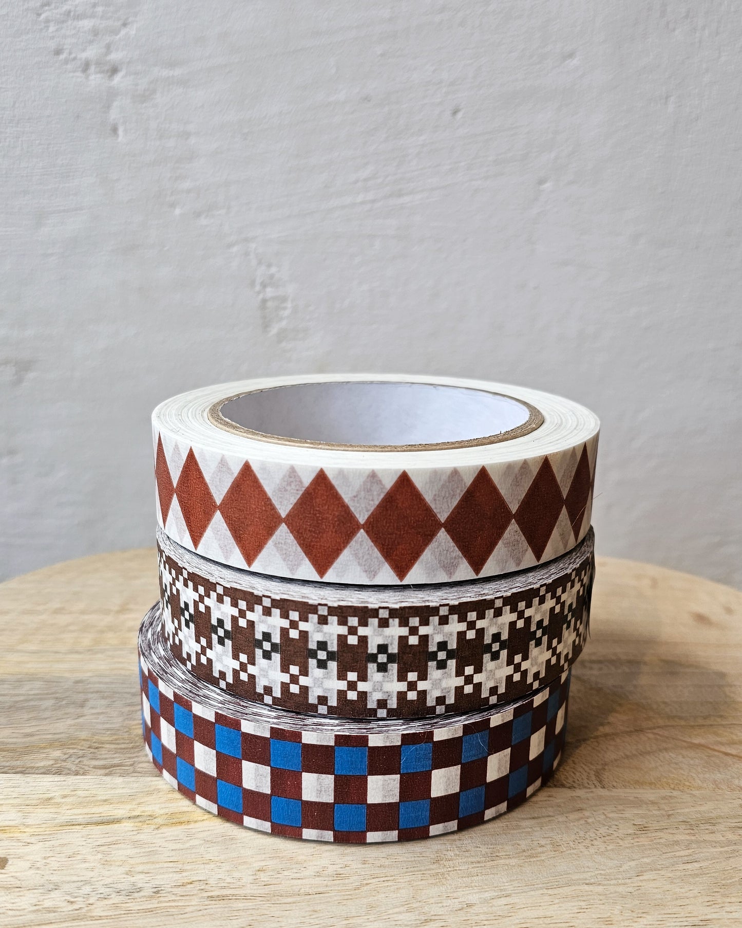 Paper Tape | Burgundy/ Russet Diamond