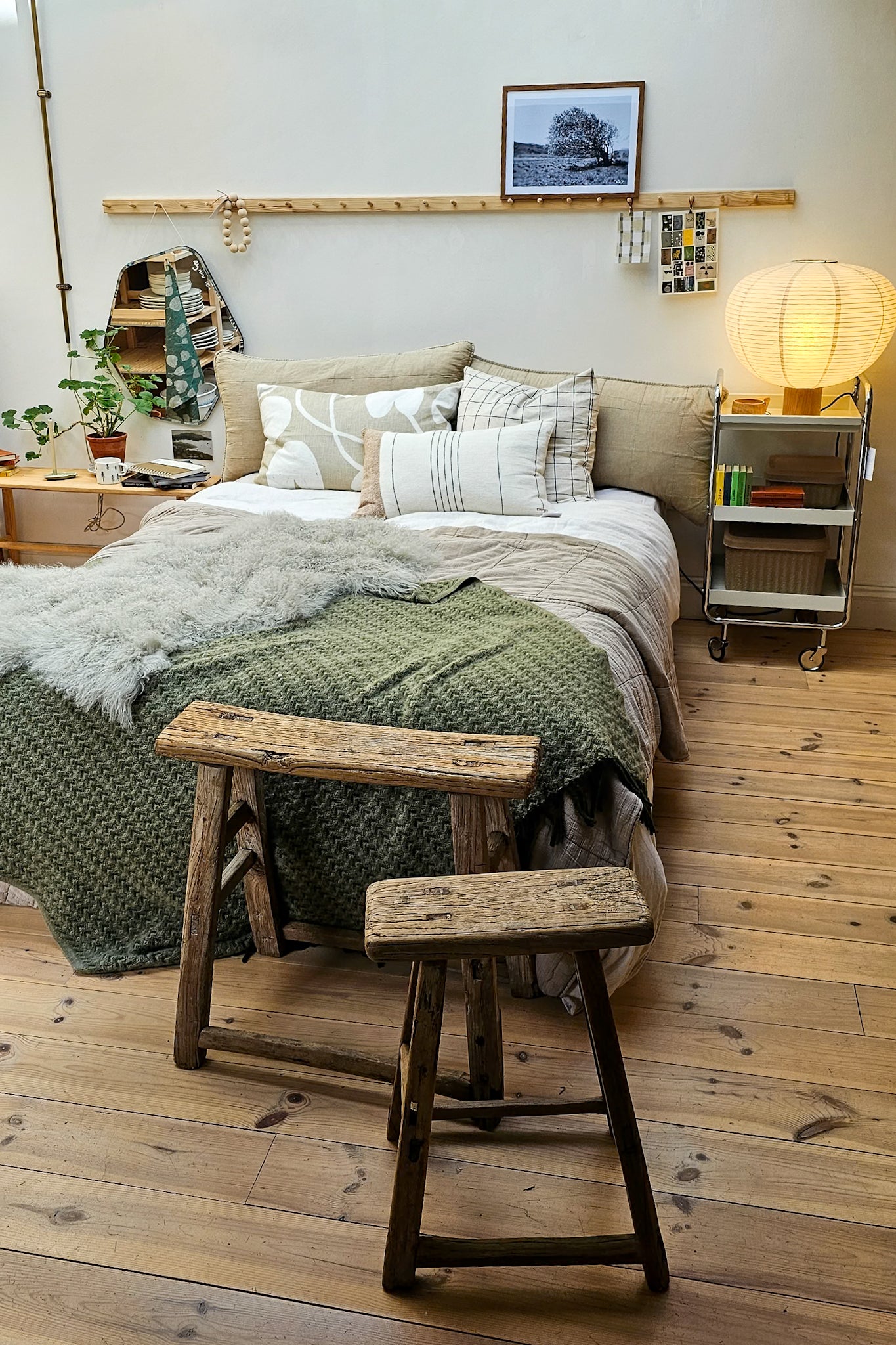 Vintage Rustic Stool | Long