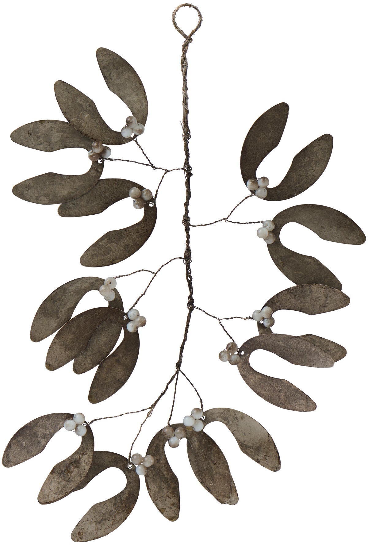 Antiqued Silver Mistletoe
