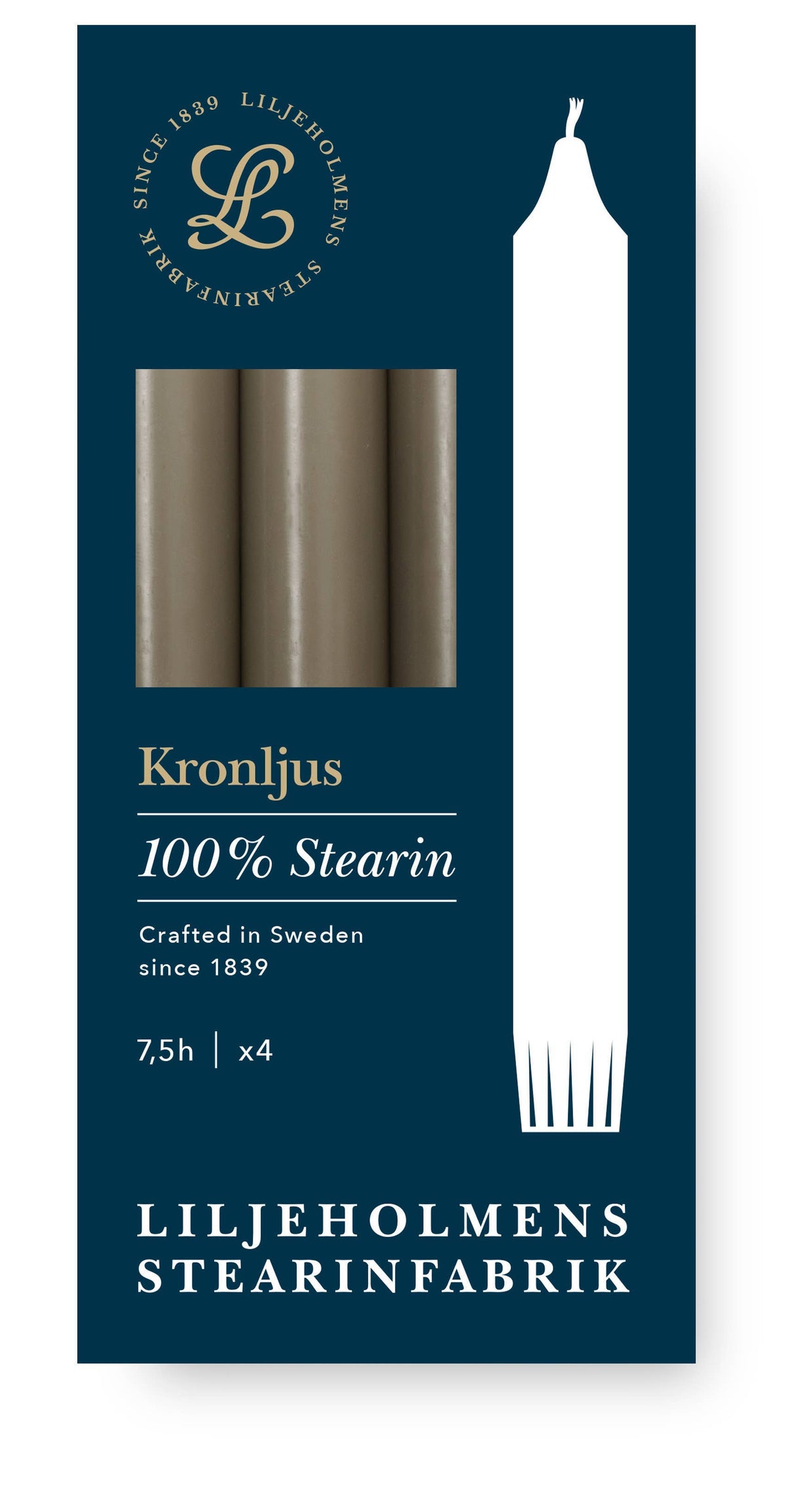 Kronljus Nougat Candles | 4 Pack