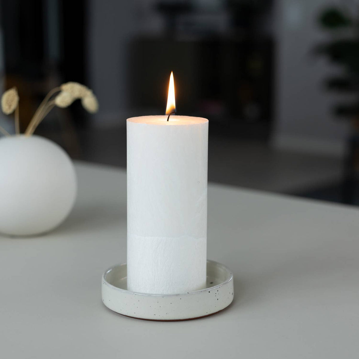 Shea White Pillar Candle
