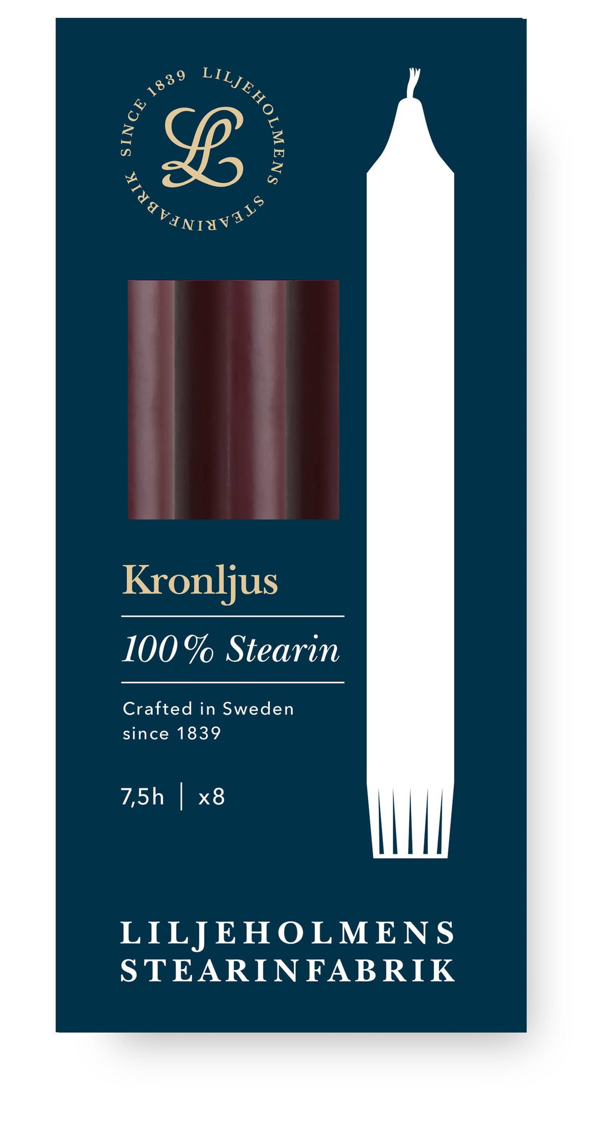 Kronljus Wine Red Candles | 4 Pack