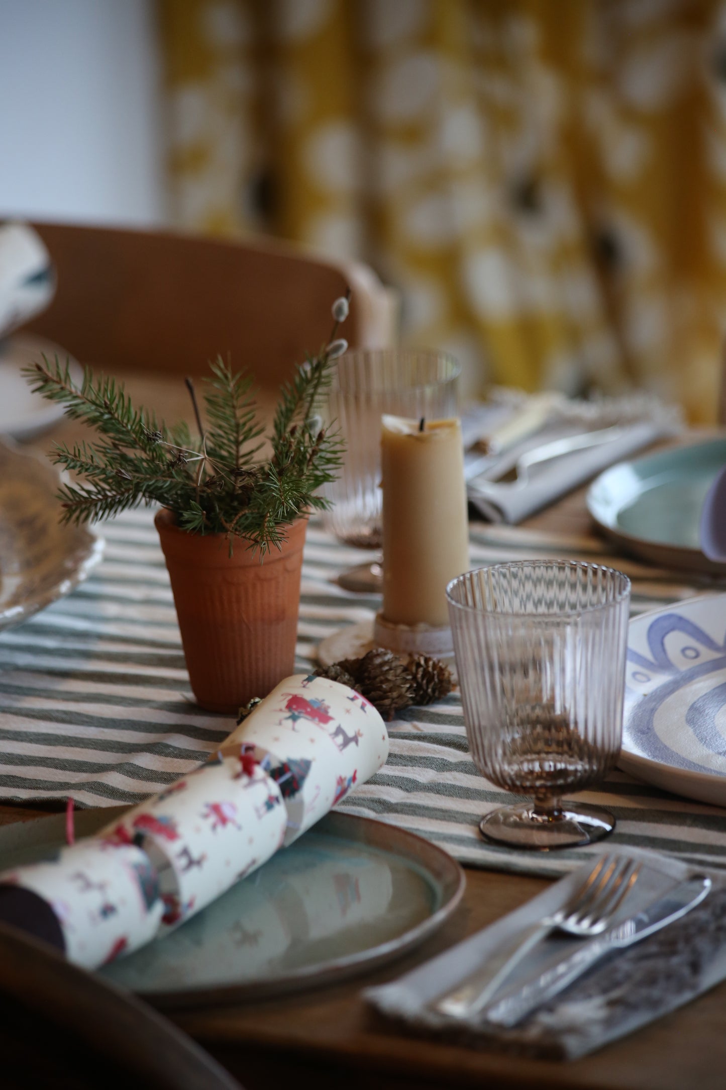 Löpare | Table Runner Green White