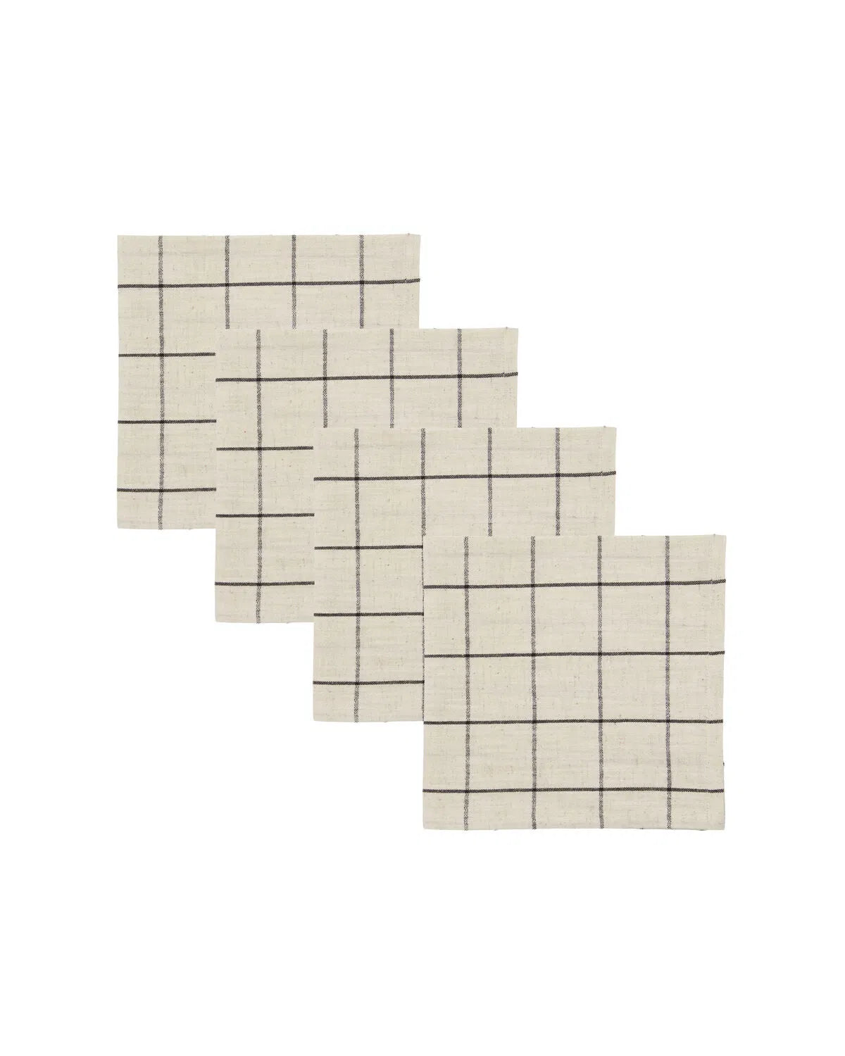 A stock image of four Join Napkins slightly overlapping each other against a white background.