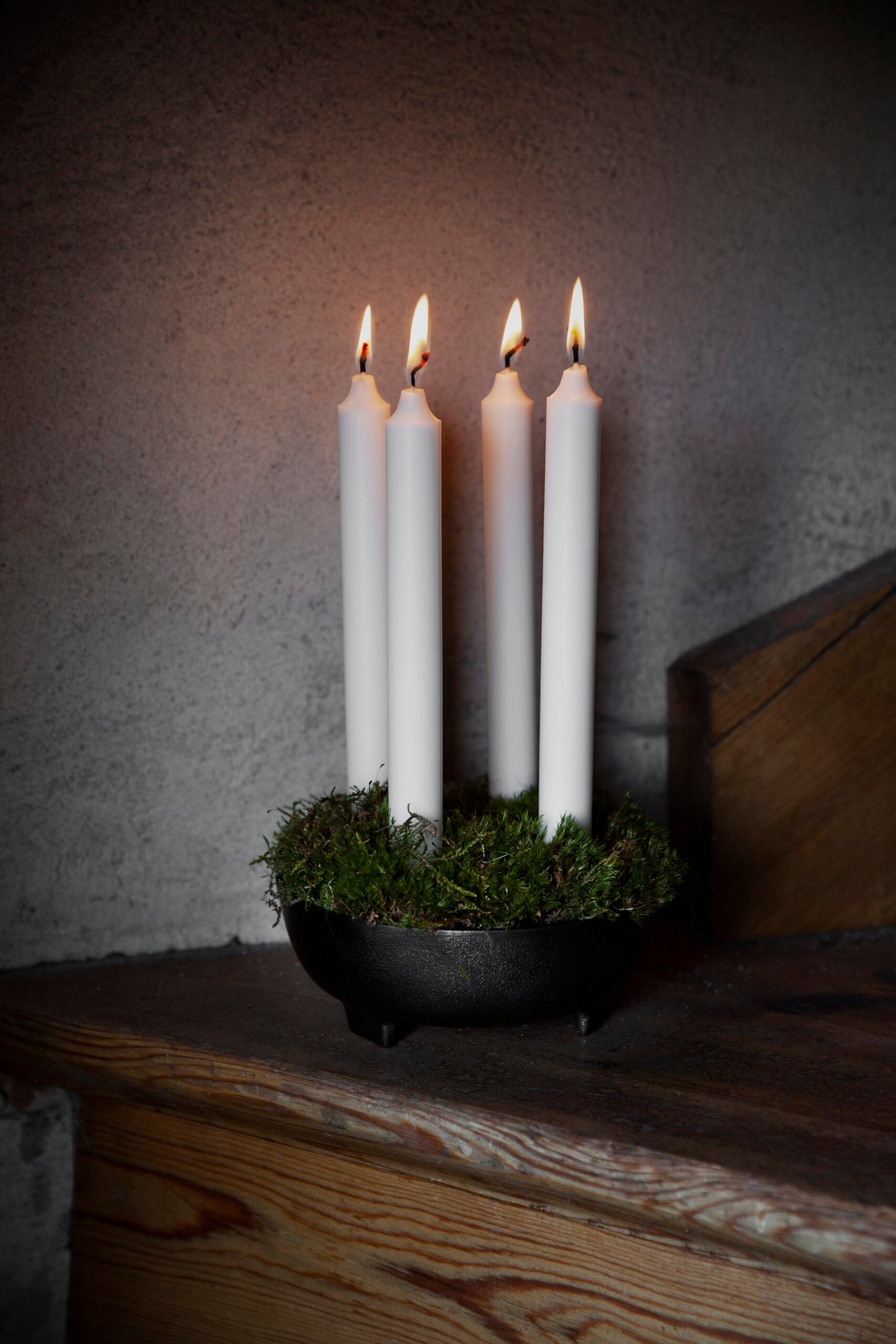 White Veg Wax Dinner Candle