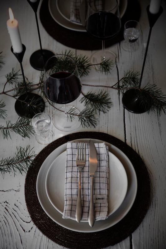 Tygservett Linen Napkins | Black Square