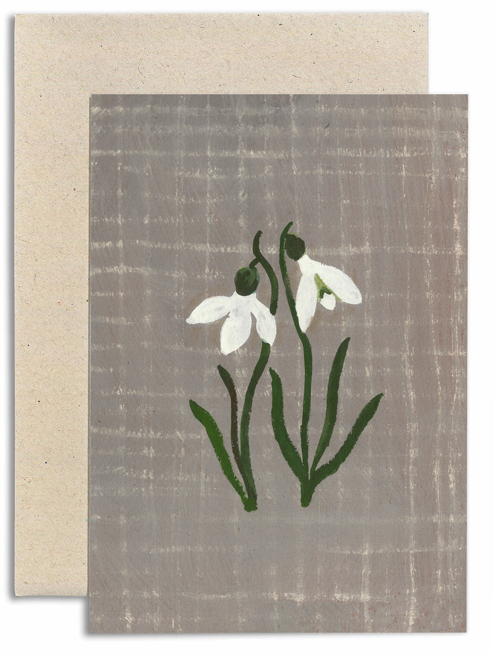 Checkerboard Snowdrops Card