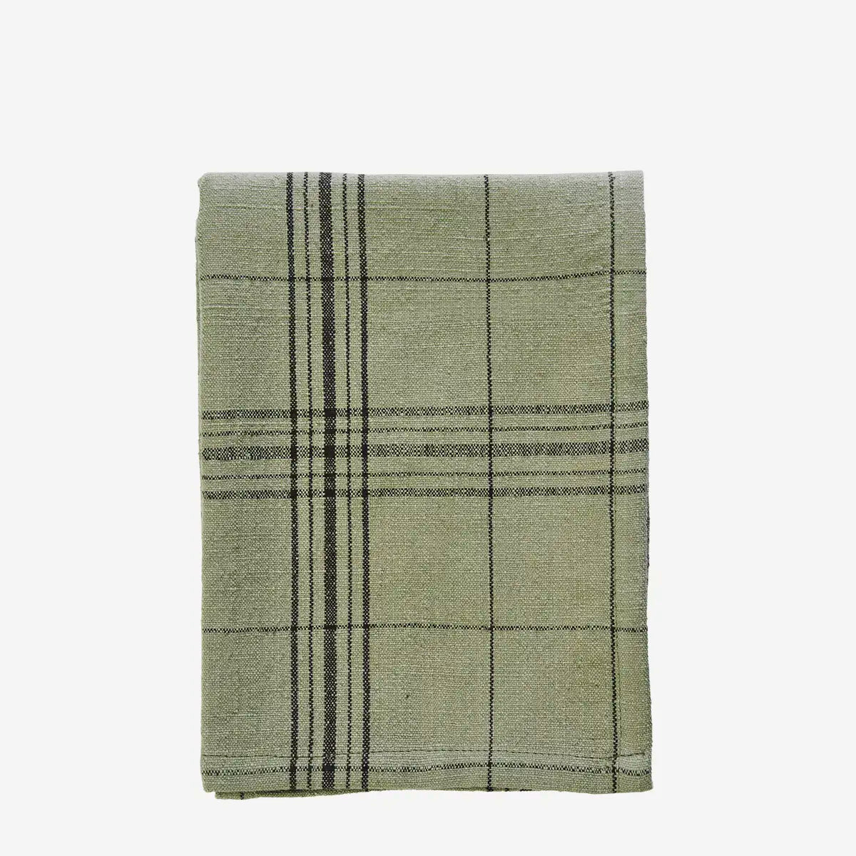 Traditional Plaid Tea Towel | Green