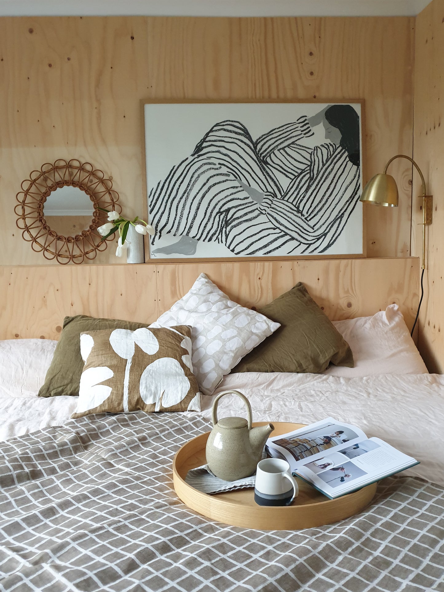 Water Lilies Cushion | Mustard