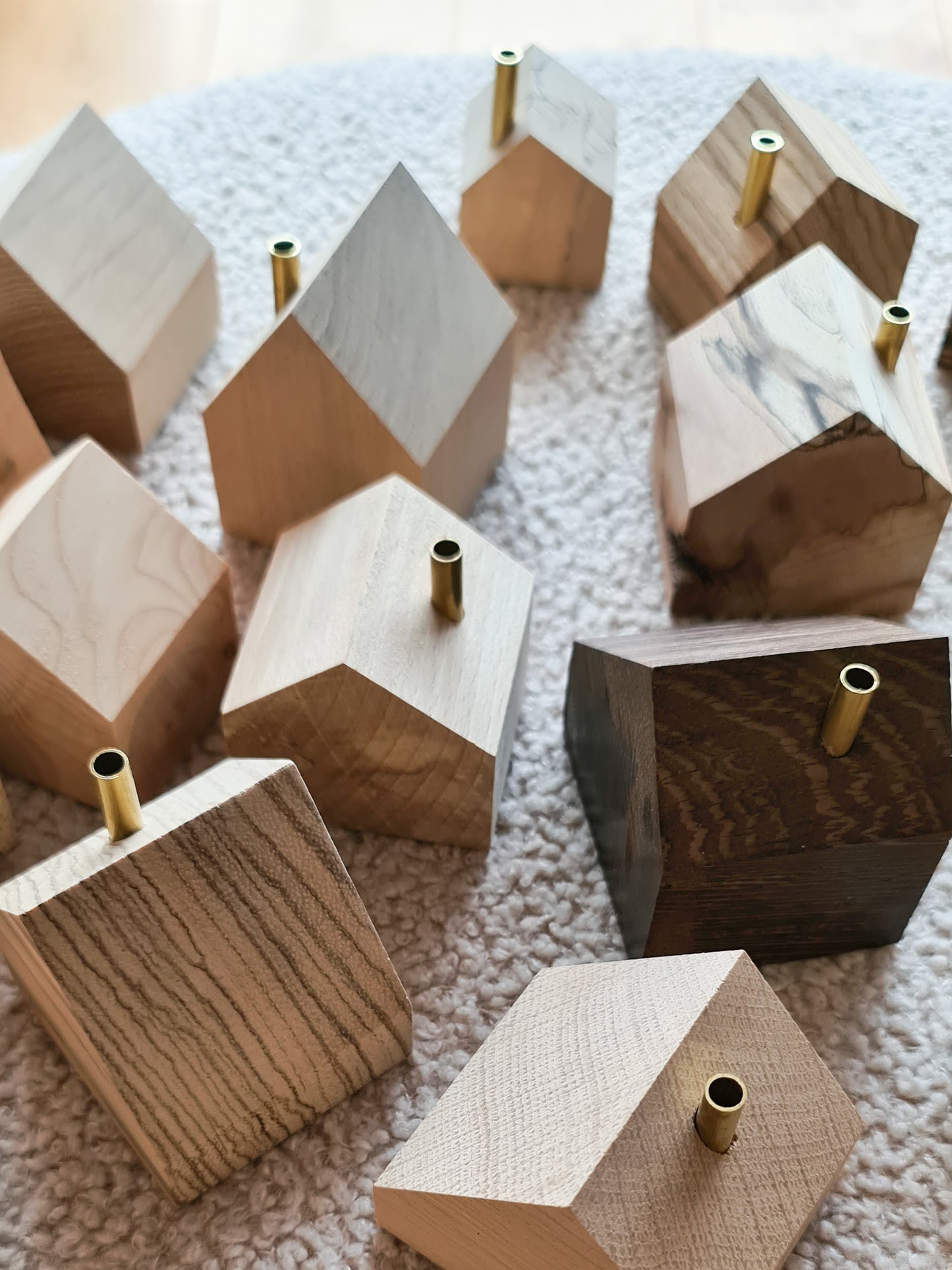 Hus of Wood Handmade Candle Holder