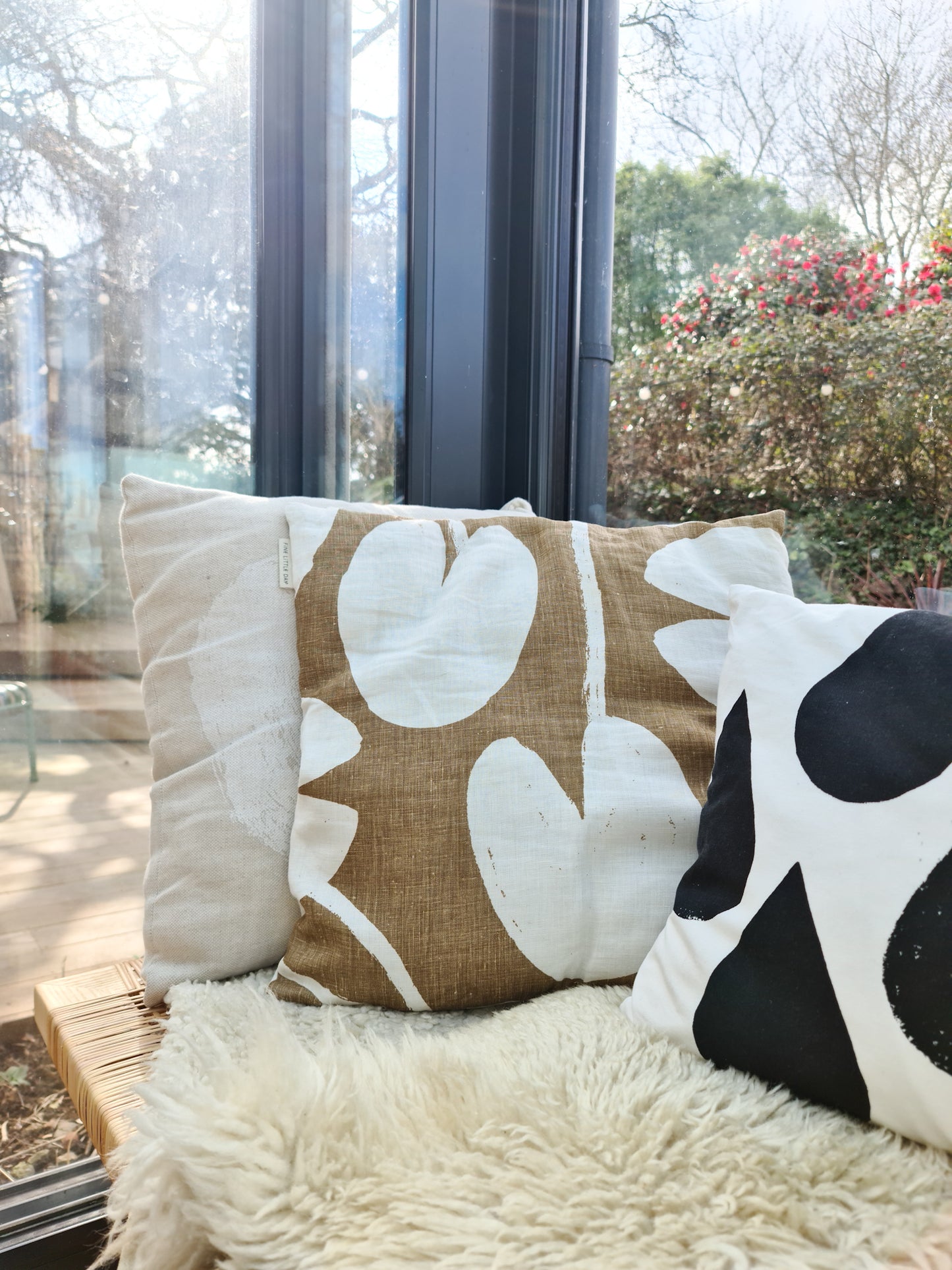 Water Lilies Cushion | Mustard