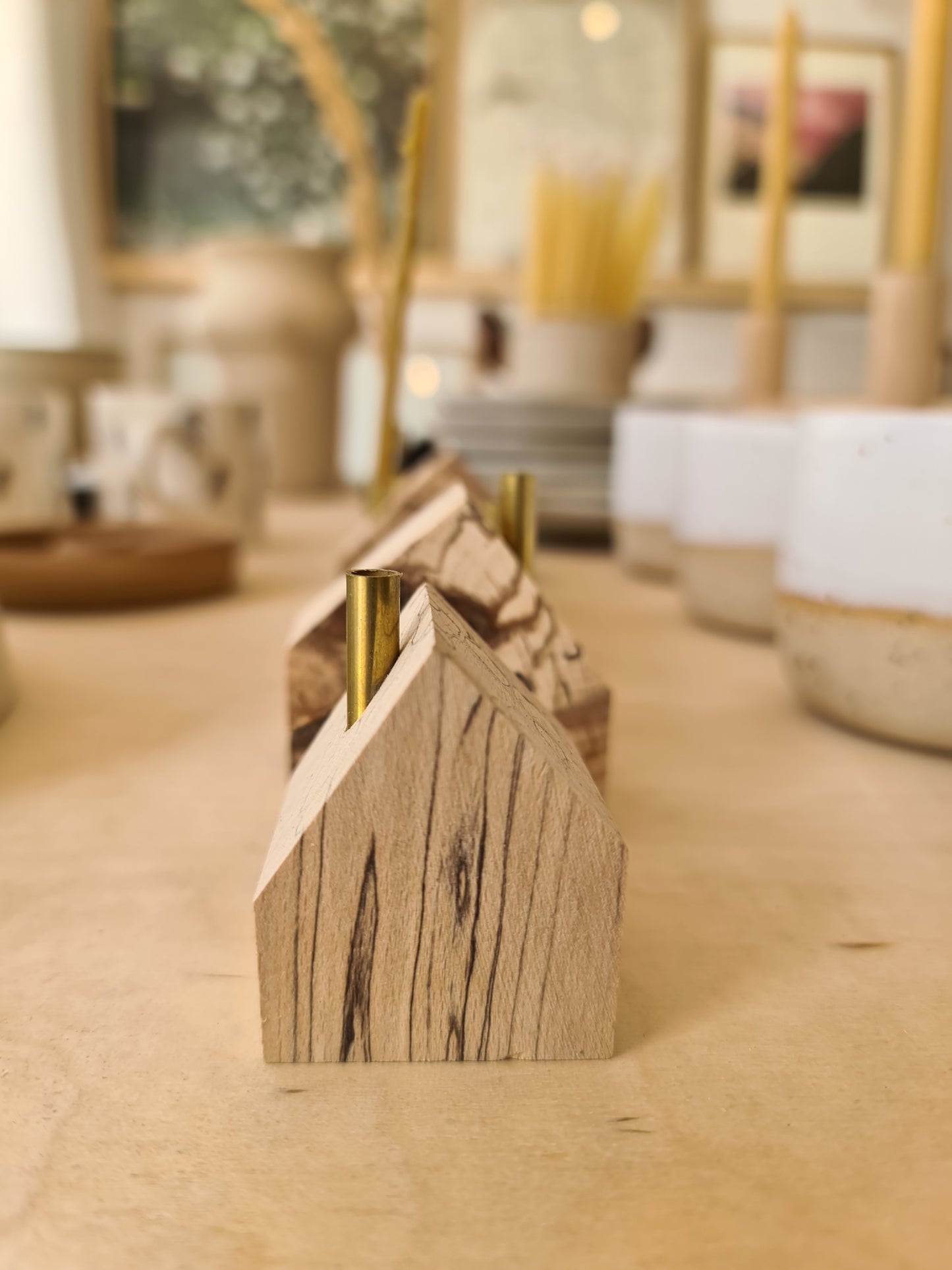 Hus of Wood Handmade Candle Holder