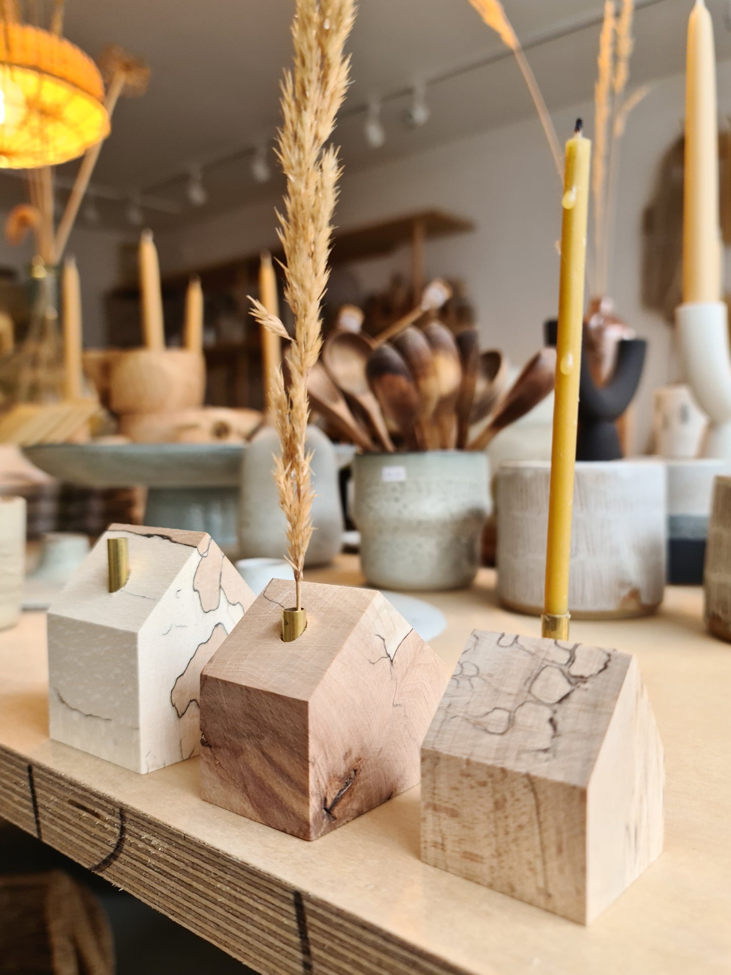 Hus of Wood Handmade Candle Holder