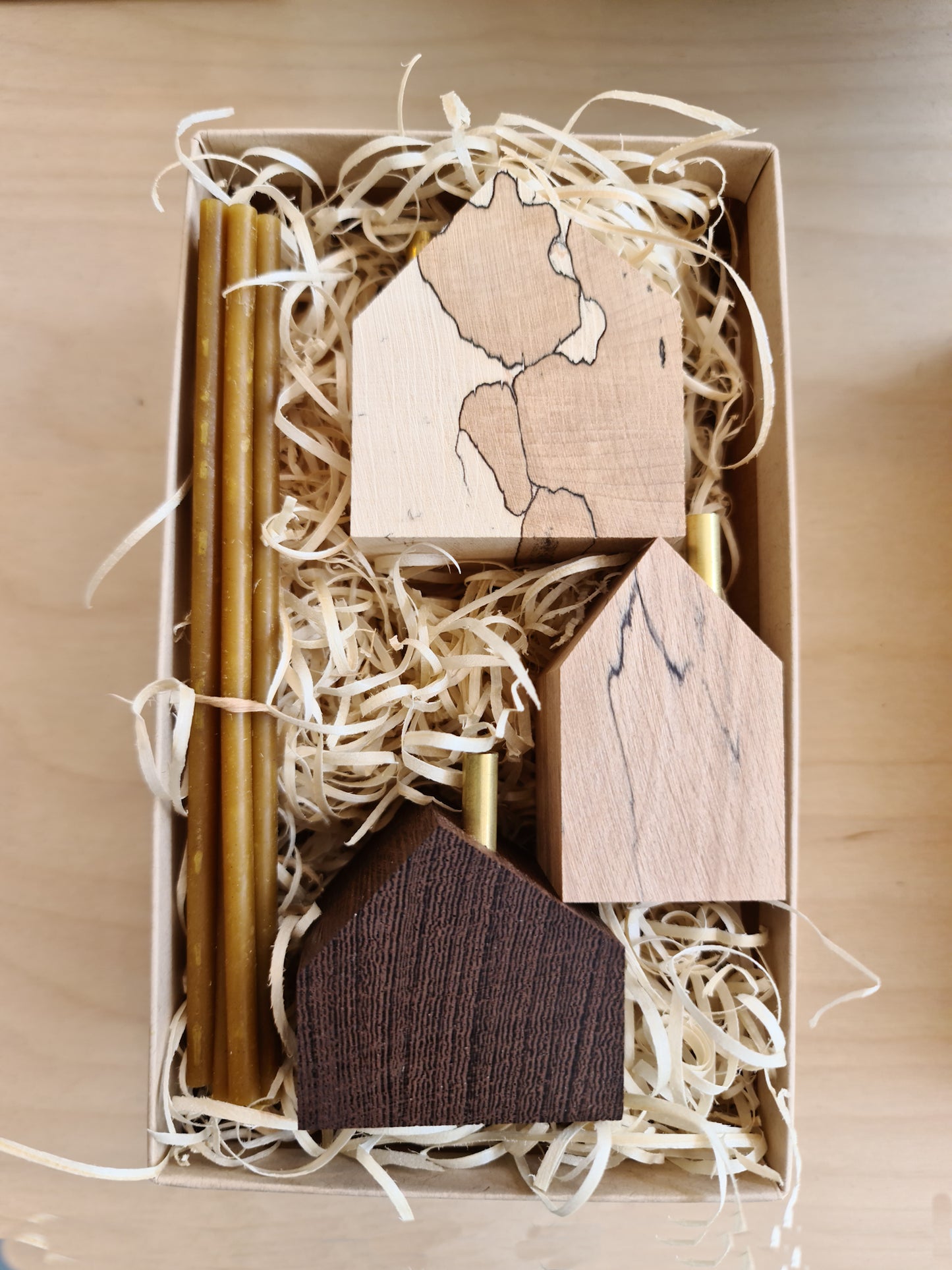 Hus of Wood Handmade Candle Holder