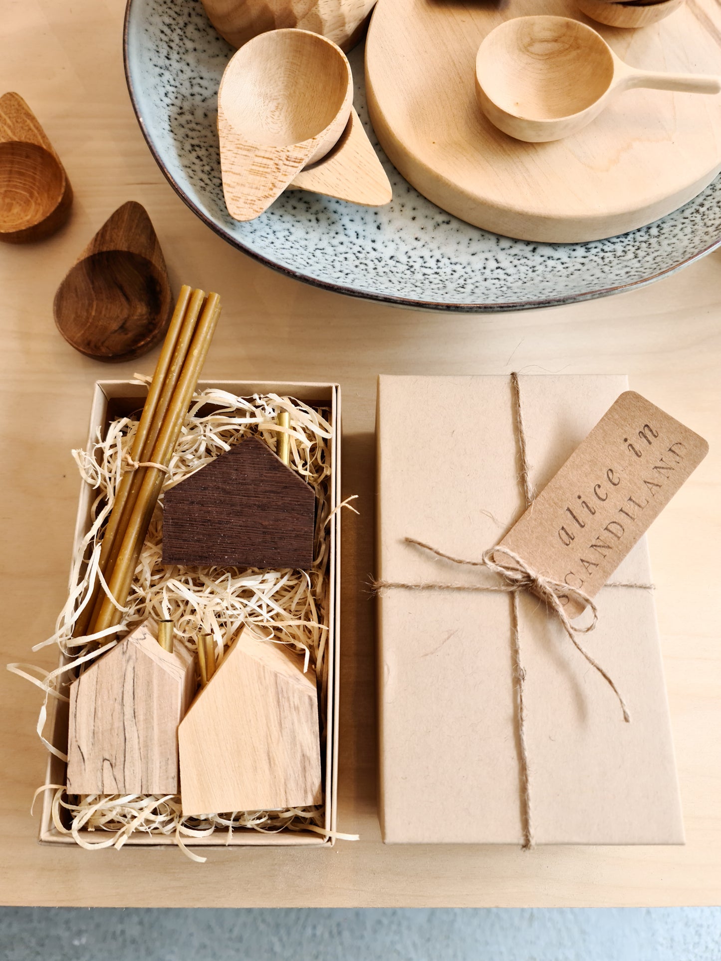 Hus of Wood Handmade Candle Holder