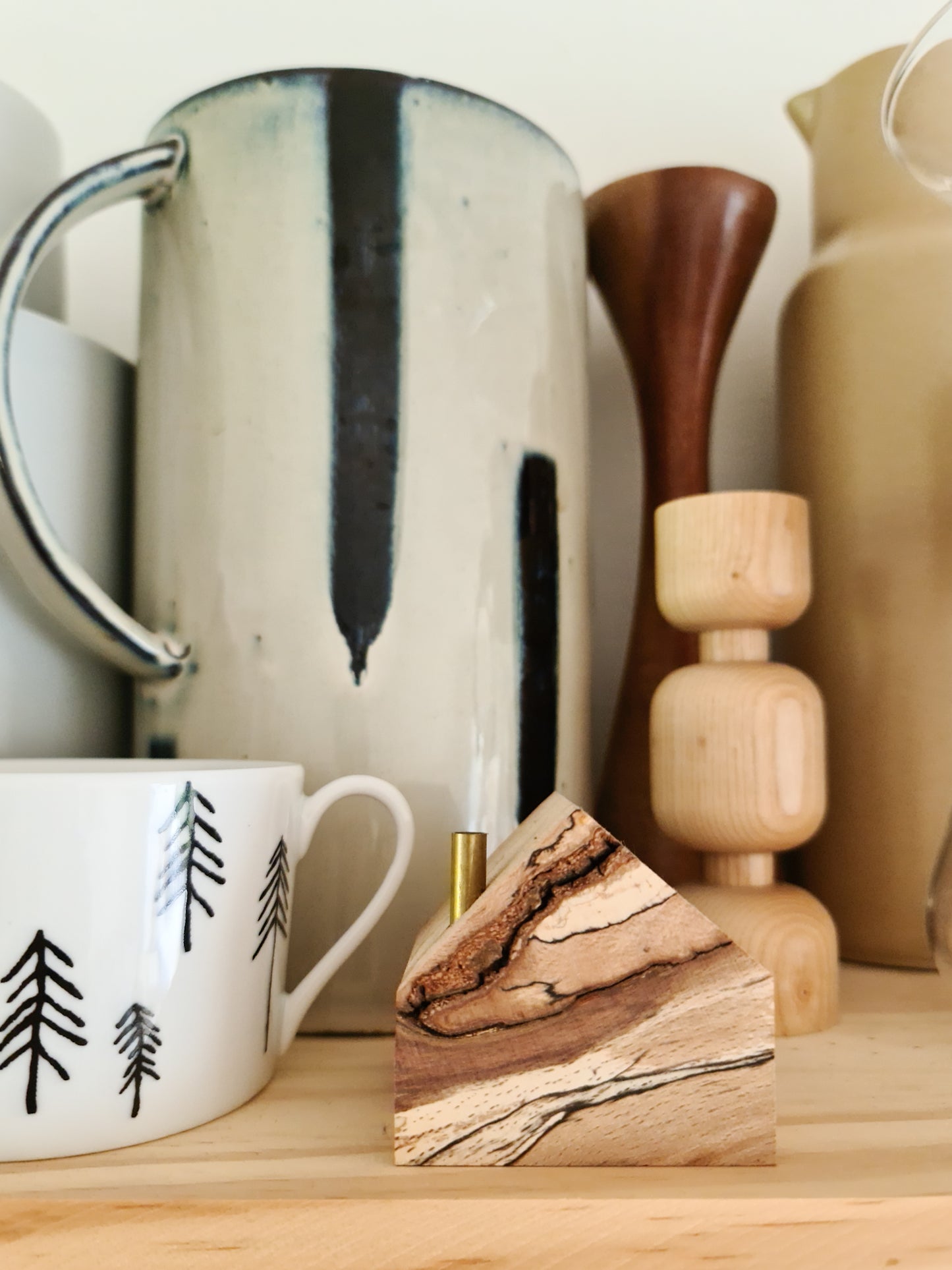 Hus of Wood Handmade Candle Holder