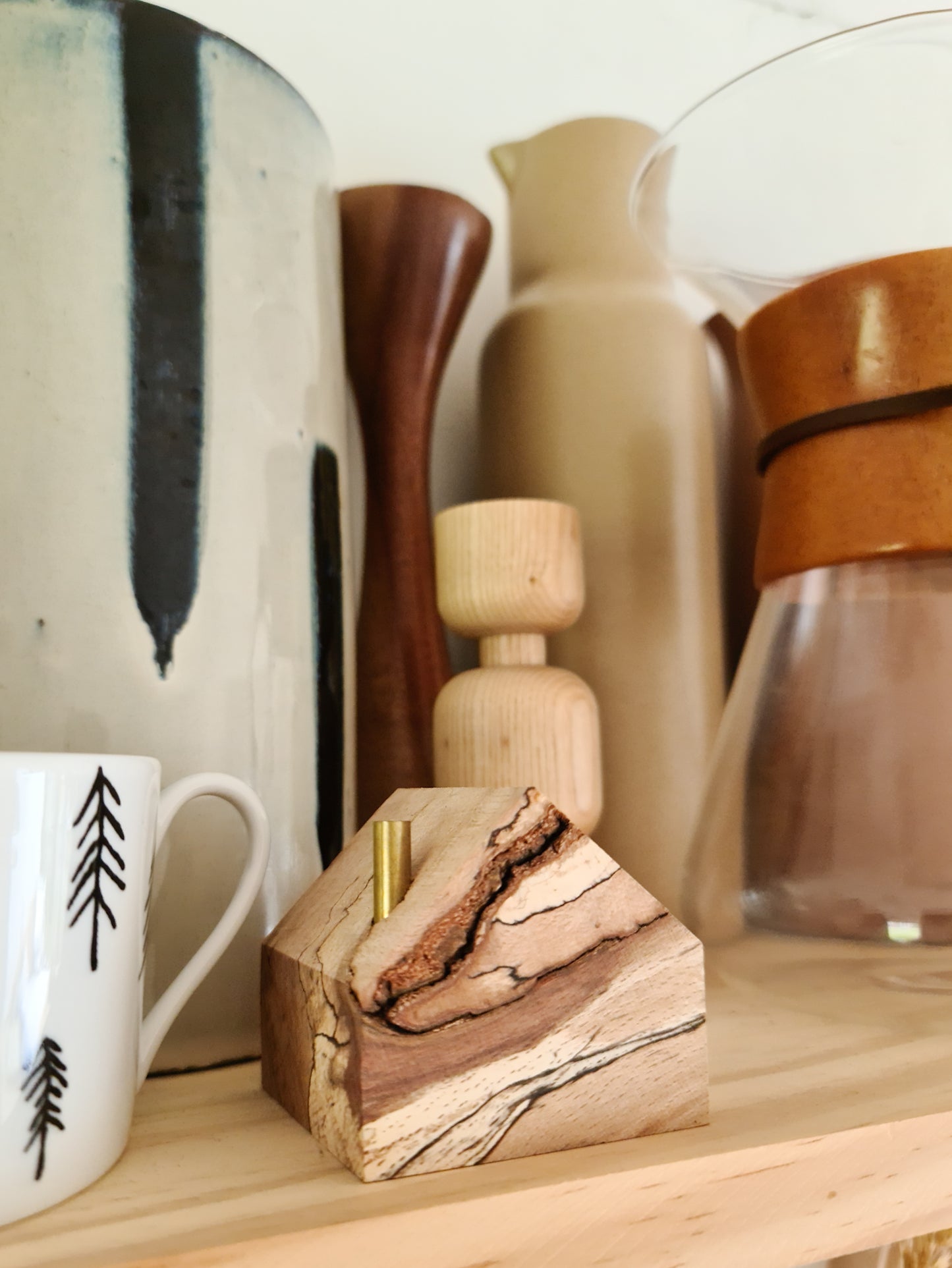 Hus of Wood Handmade Candle Holder