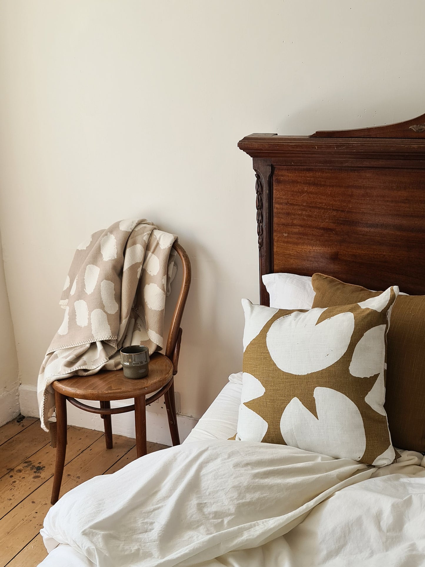 Water Lilies Cushion | Mustard