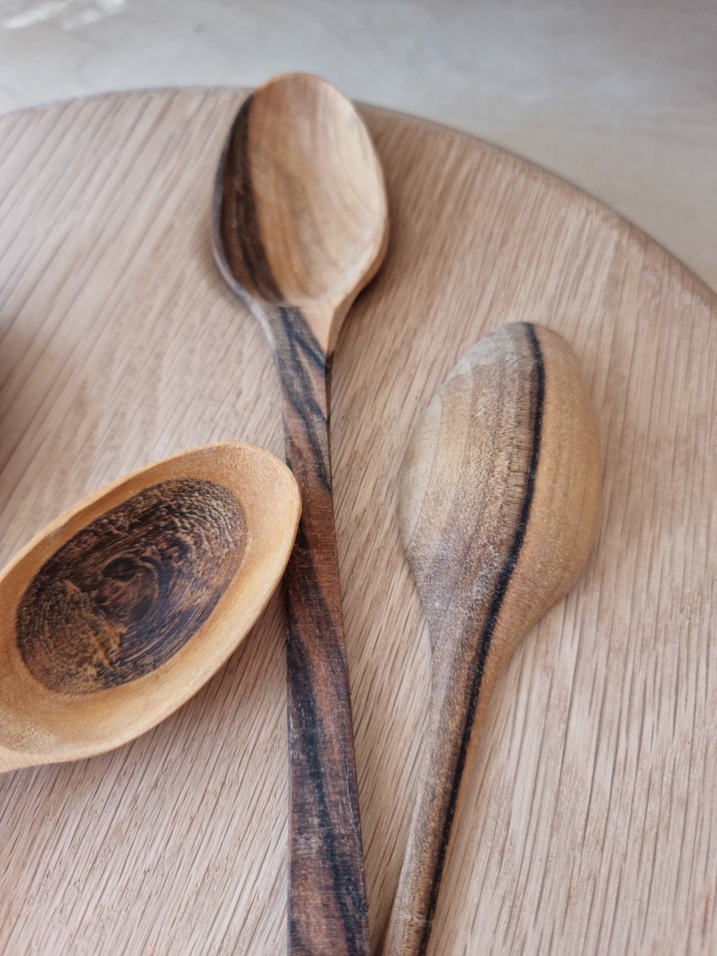 Rustic Carved Olive Wood Spoon