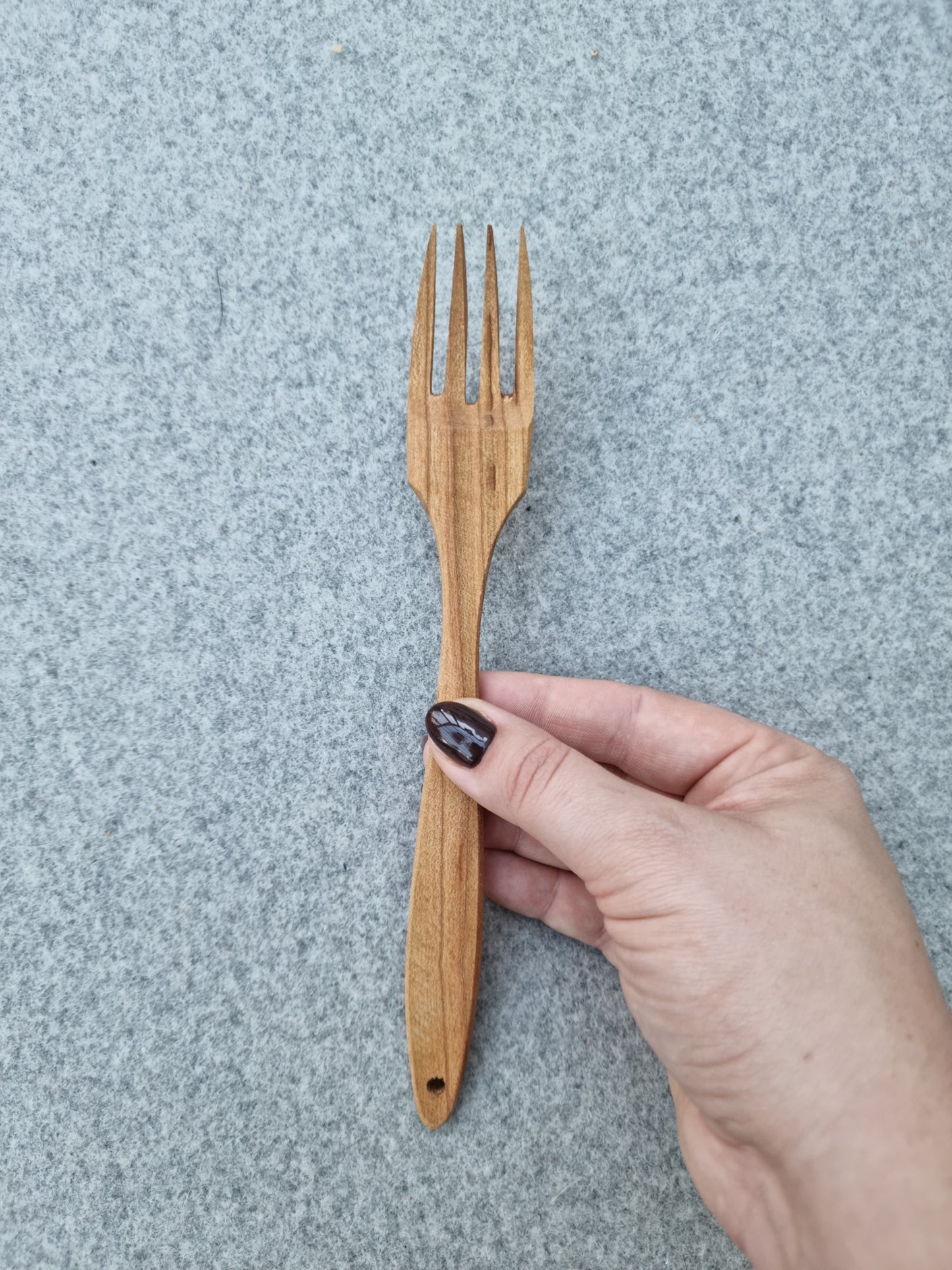 Rustic Carved Wooden Fork