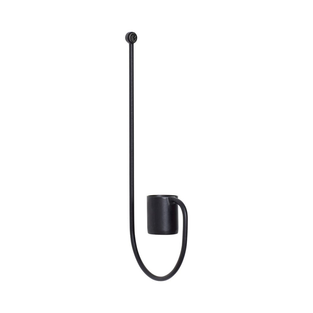 Folk Wall Candlestick | Black