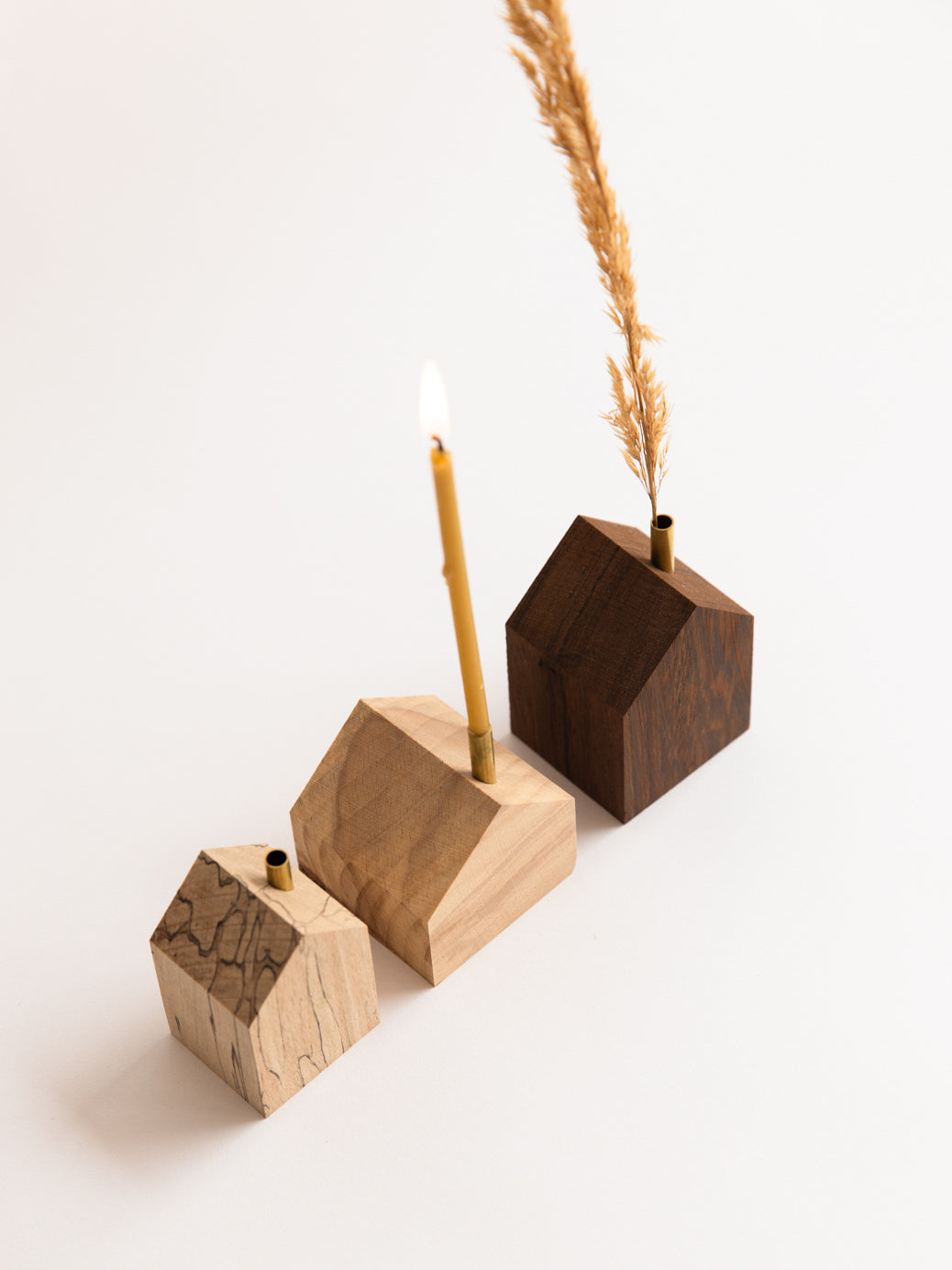 Hus of Wood Handmade Candle Holder